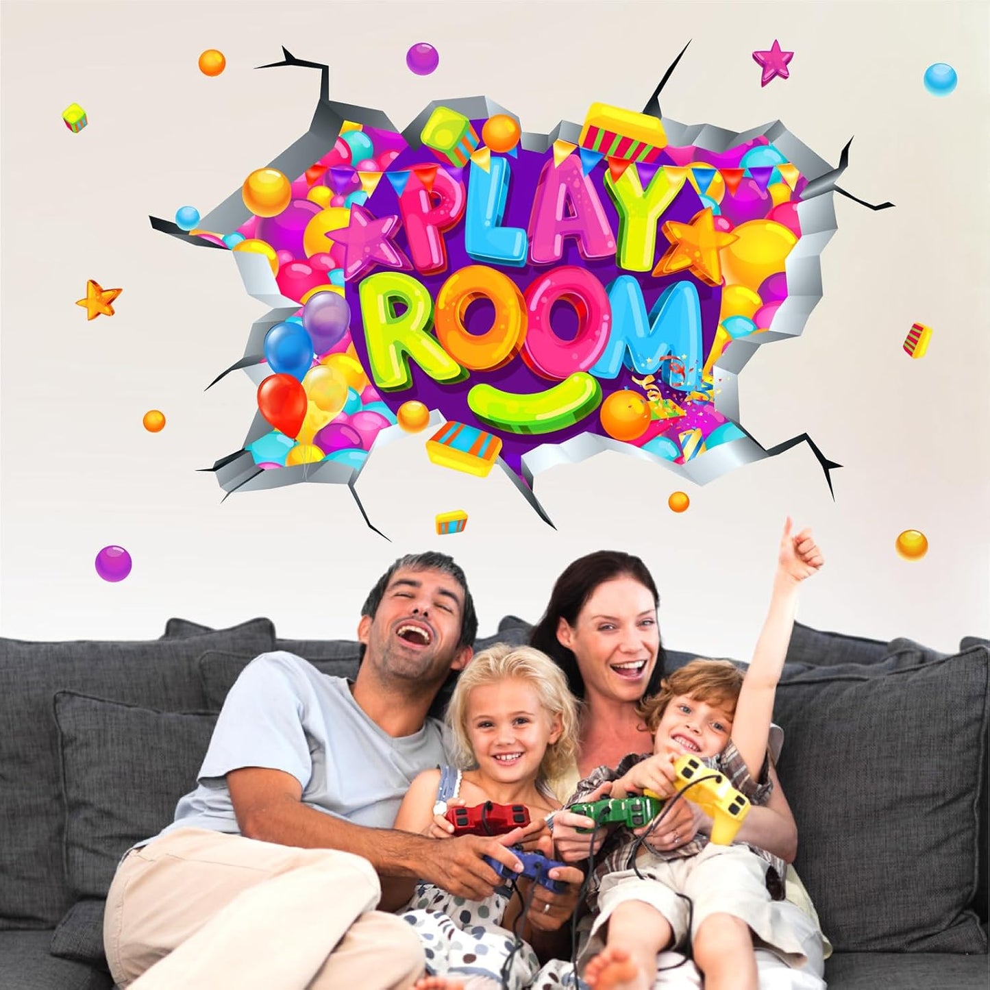 Playroom Wall Decals Kids Walls Decor Stickers Inspirational Wall Decals Peel and Stick / Colorful