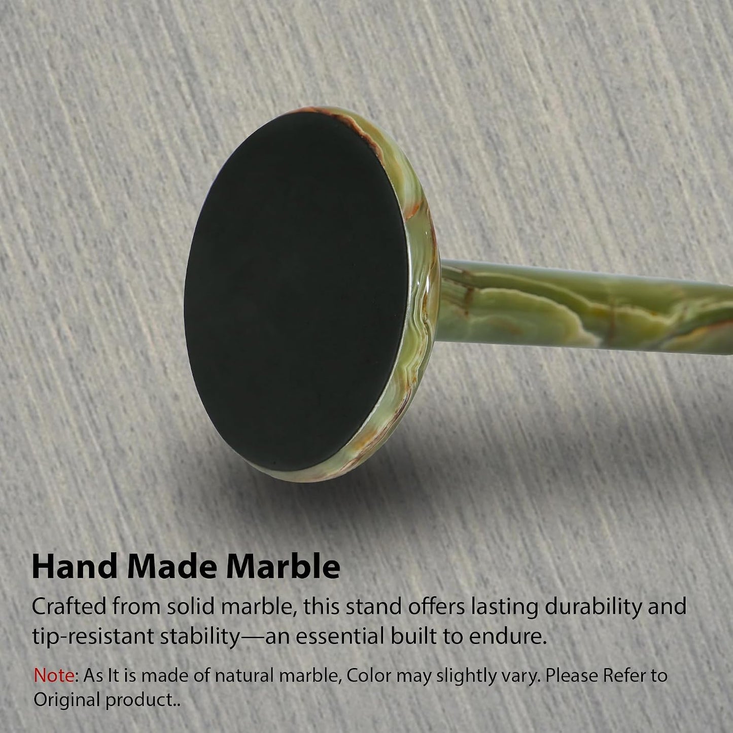 Handmade Green Onyx Paper Towel Holder – Unique Natural Stone Stand for Kitchen or Bathroom – Translucent Green Marble
