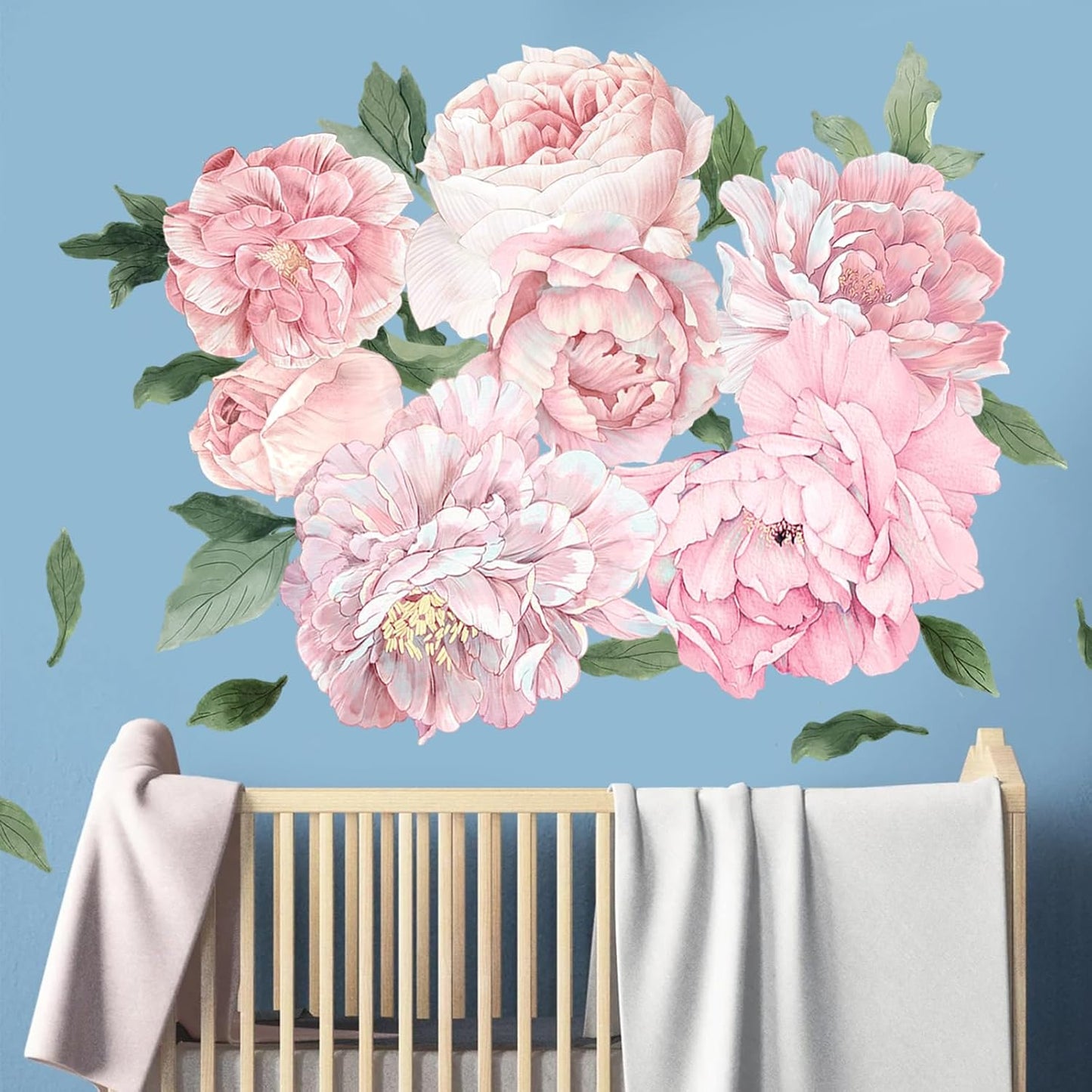 Large Peony Wall Decals / Ap-wd214 / Pink