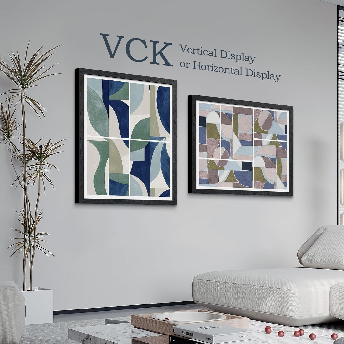 VCK 22x28 Frame Black 4 Pack, Wide Thick Wood Border, for Poster/Print | Exclusive Woodgrain, Wall Hanging, HD