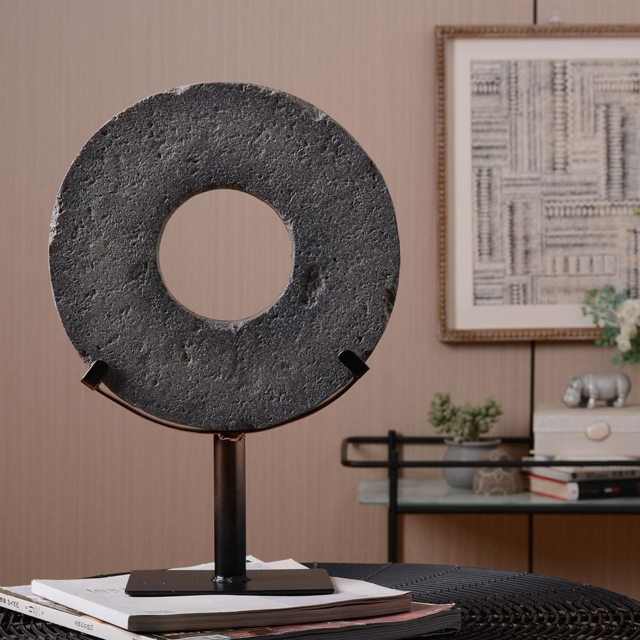 Modern Sculpture Decor Abstract Statue Figurine Screen Art Table Centerpiece Gift / 9.8 x 13.8