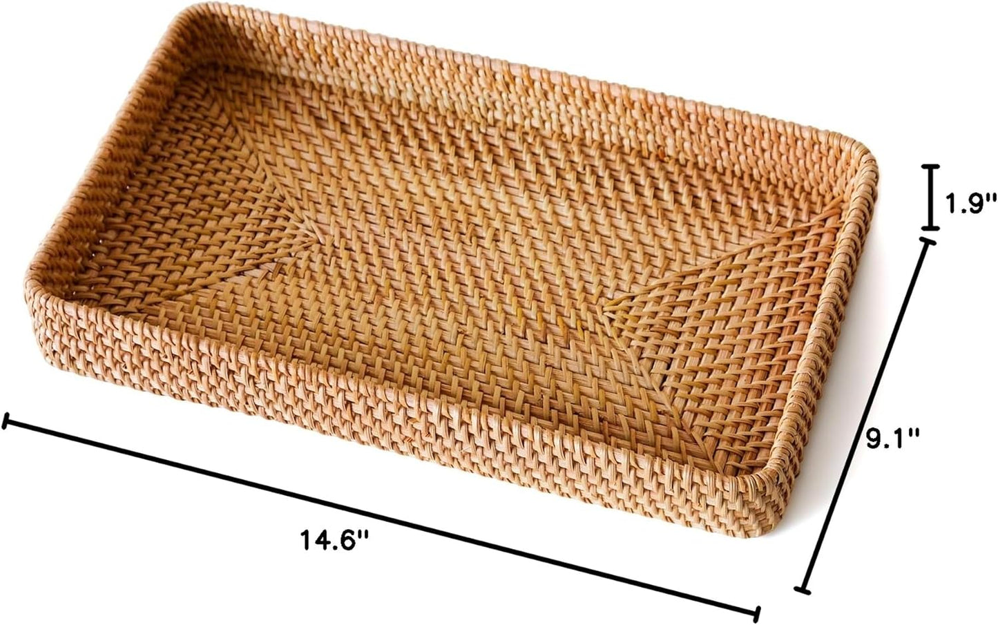 Wicker Storage Basket / 14.6 x 9.1 / M