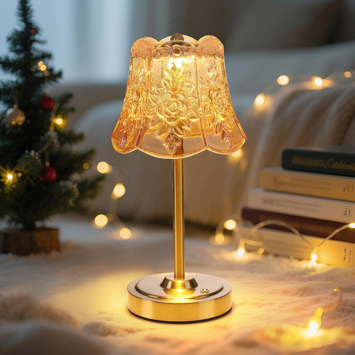 Shenmoyl Set of 2 Cordless Touch Table Lamp with 5200mAh Battery - 3 Adjustable Color Temperatures & Dimmable