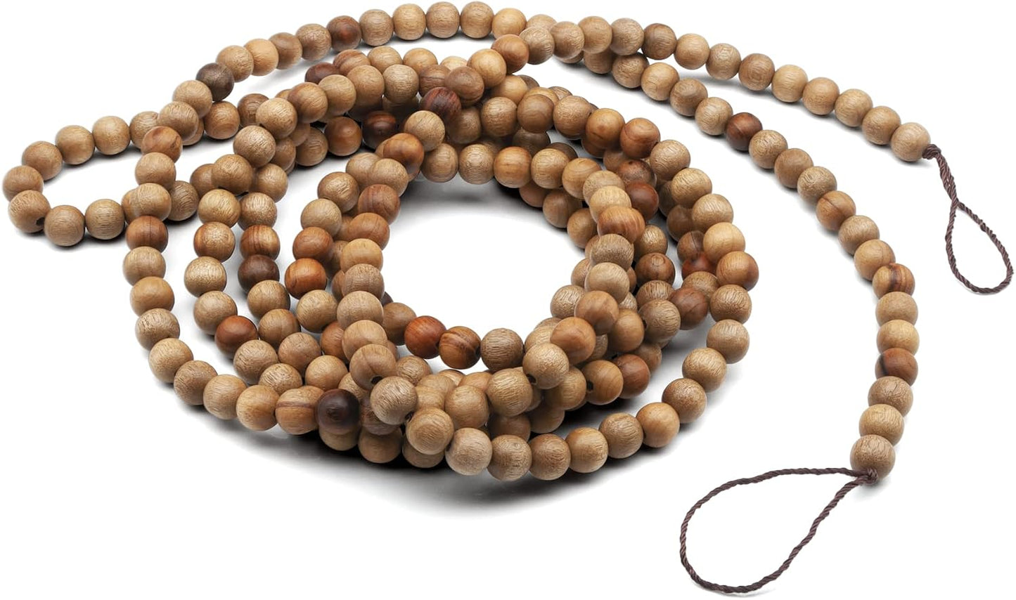 Wood Bead Garland / Walnut / 10 Inch
