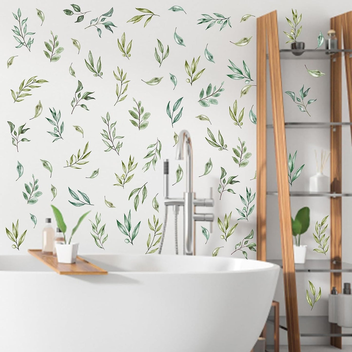 Wall Stickers Green Tree Leaf Wall Stickers Boho Leaf Decal Modern Leaves Wall Decals / Green Leaves