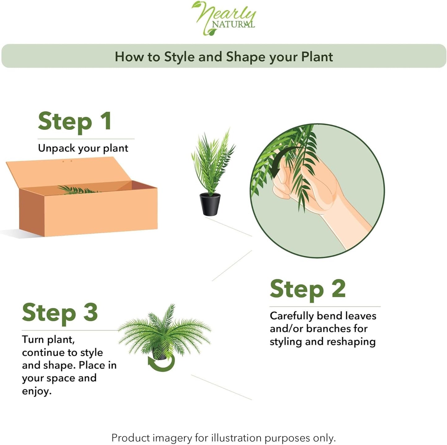 Artificial Boston Fern Plant in Sandstone Planter / 22 Inch