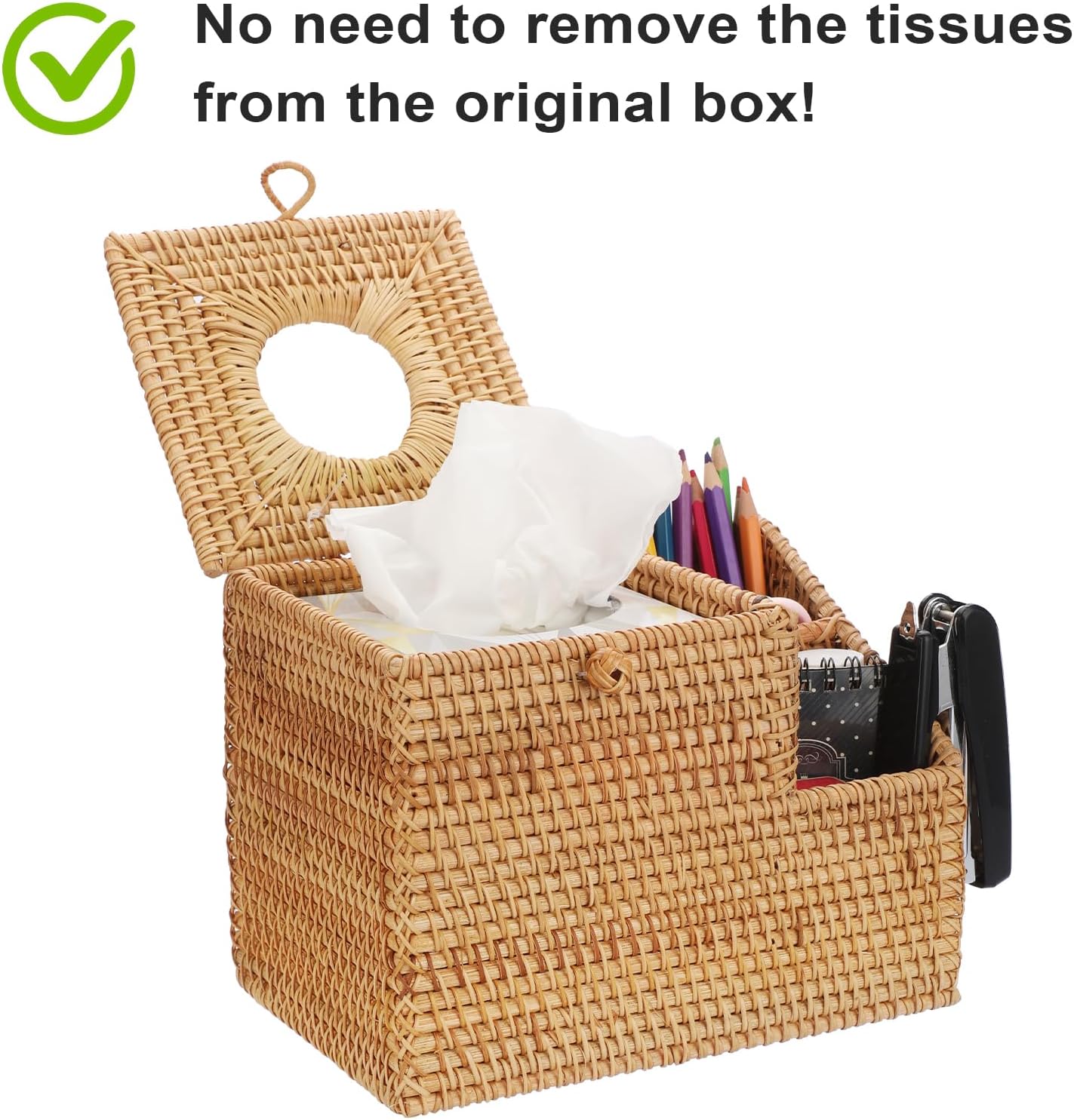2 Side Organizer / Natural / Rattan