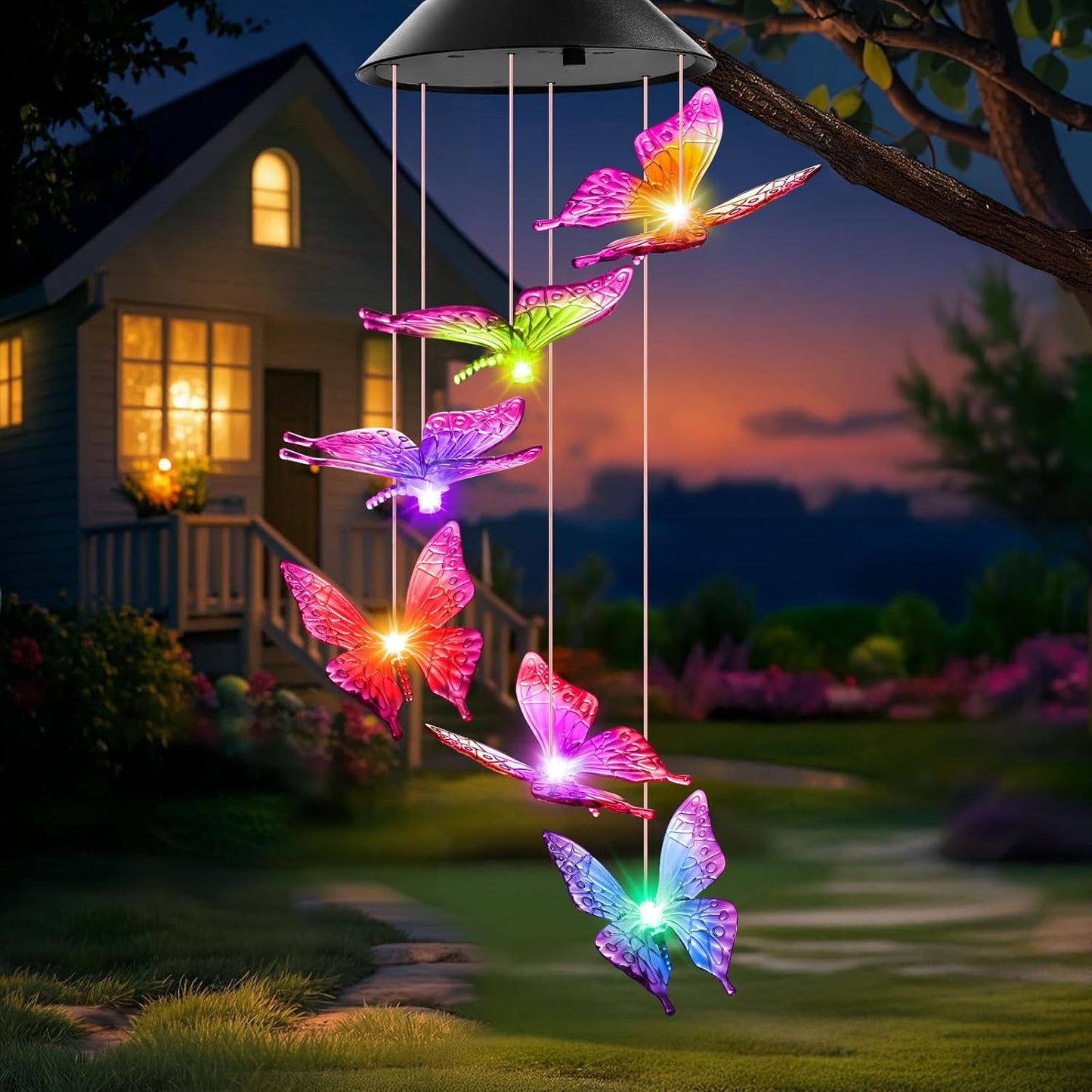 FOXMIS Miniature Frog Garden Statue Mom Dad Gifts Home Decorations Fairy Garden Accessories Outdoor Lights Solar Garden