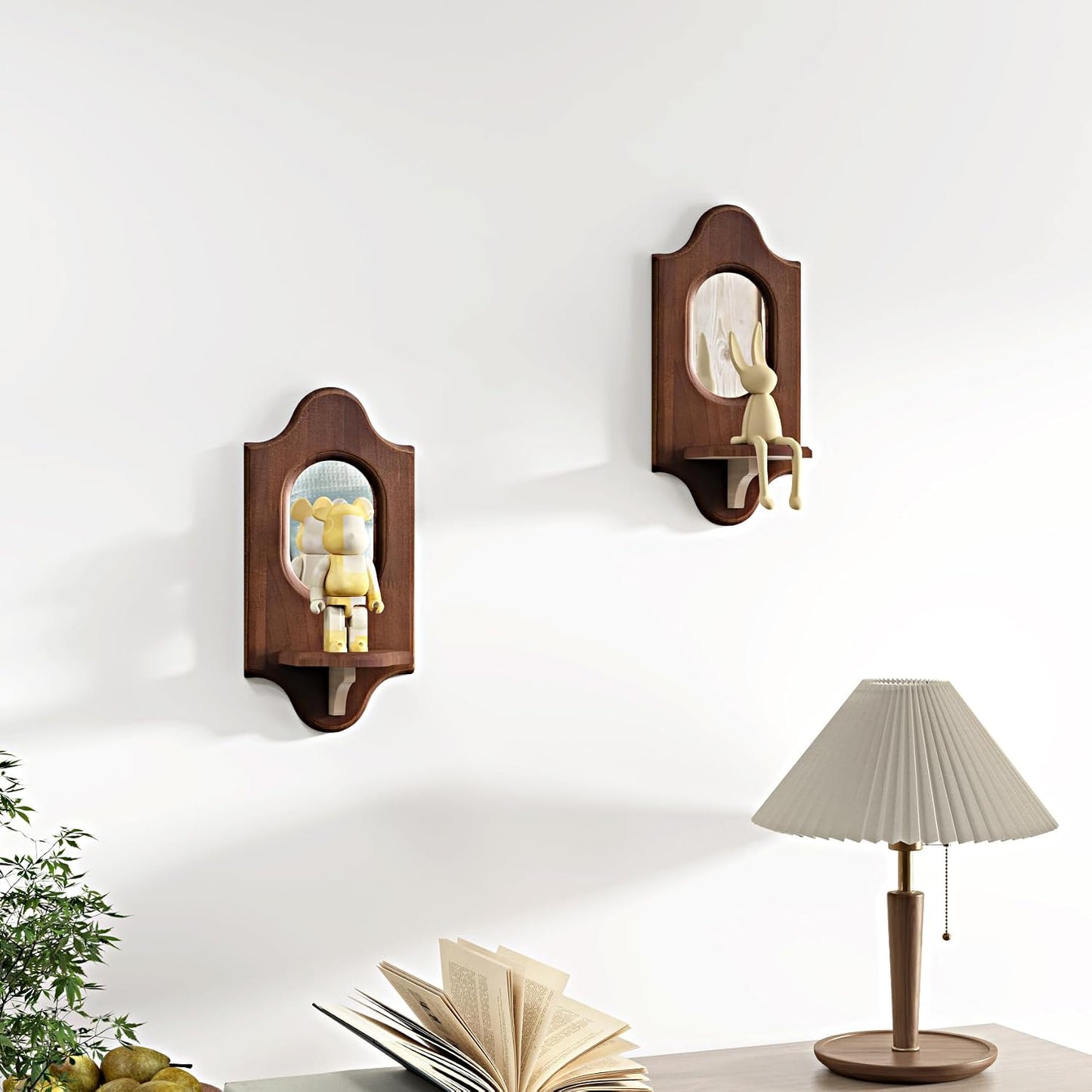 Boho Decor Wall-Mouted Shelves / Mirror