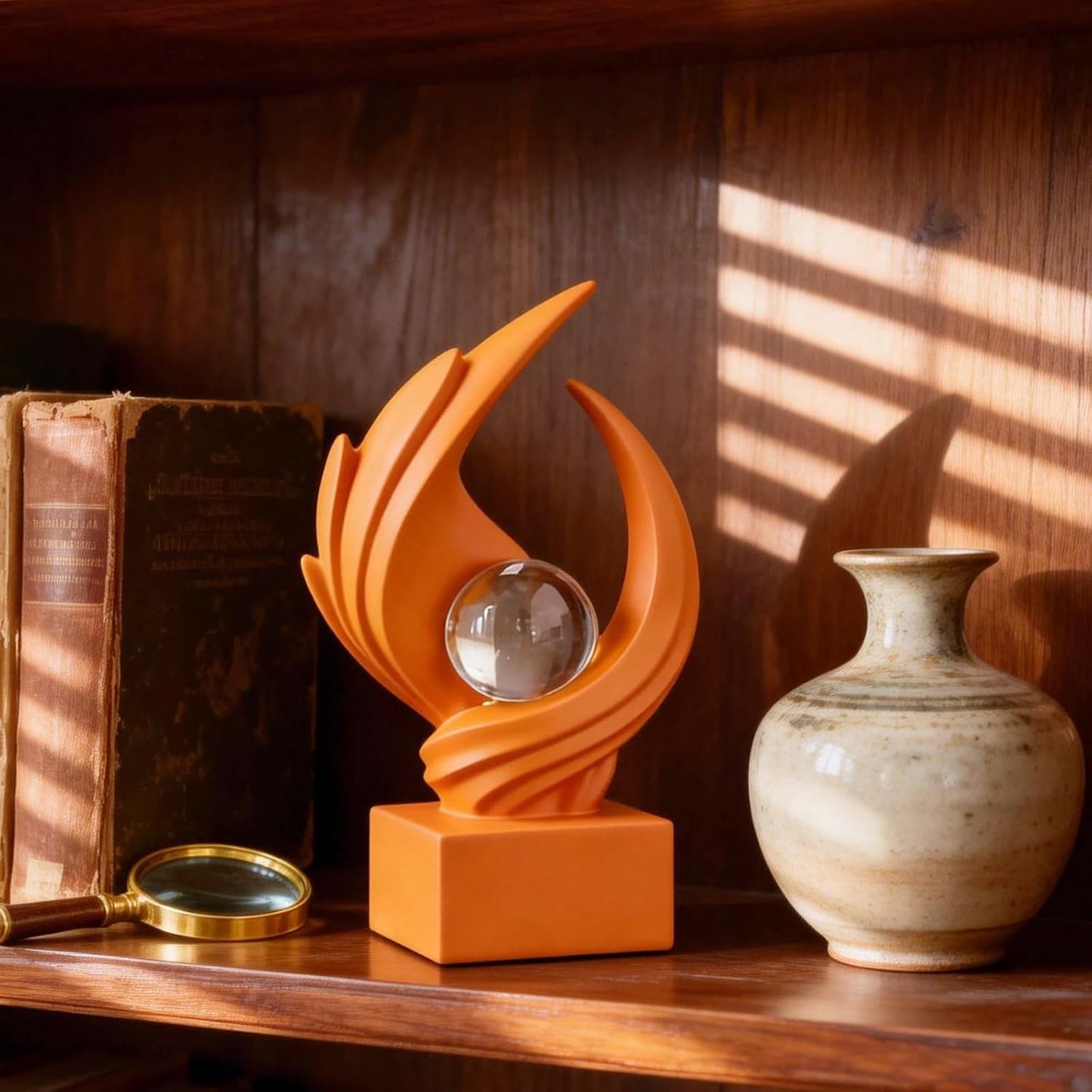 Modern Art Statue Decor / Orange