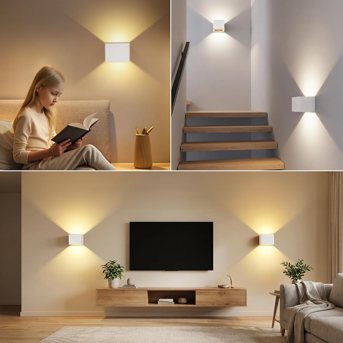 Rechargeable Motion Sensor Wall Lights, Cordless Battery Wall Sconces | Large 6000mAh, Touch&Remote Control