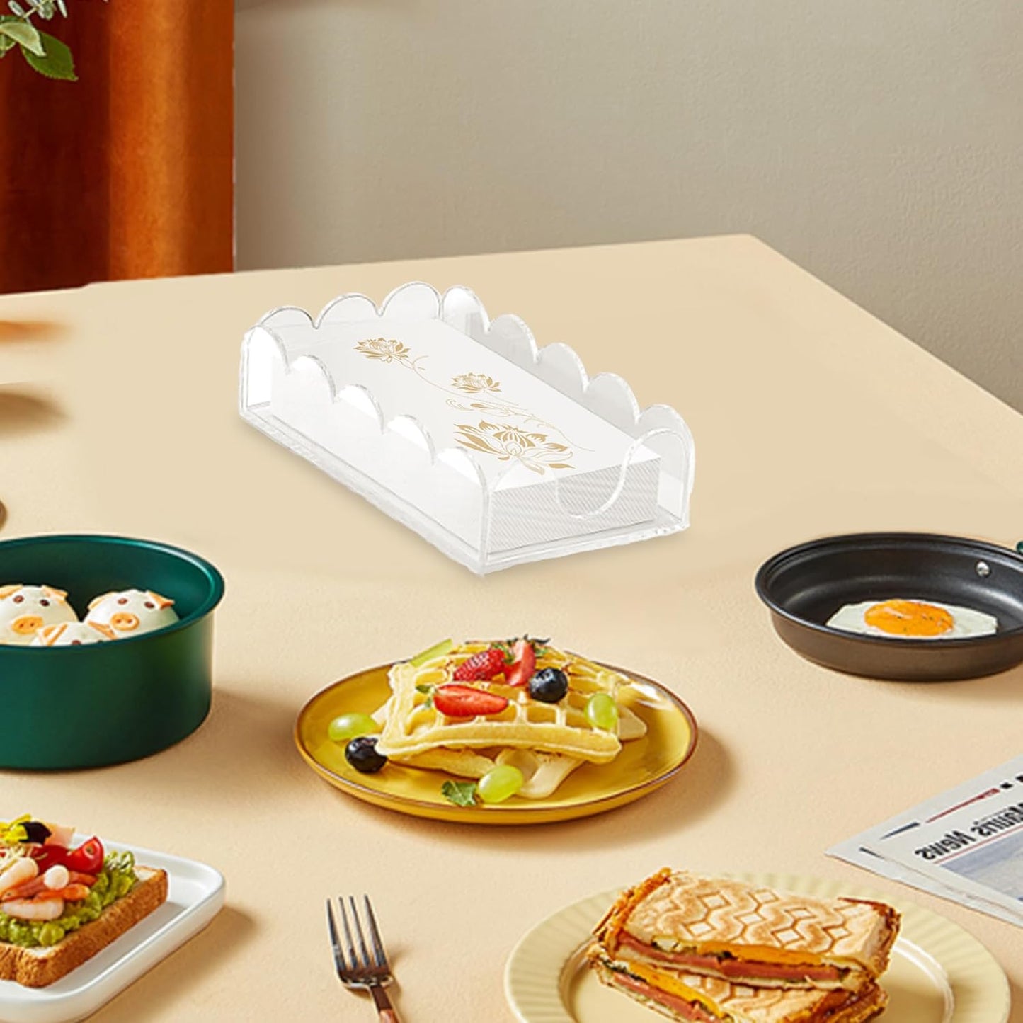 Acrylic Napkin Holder / Horizontal / Clear
