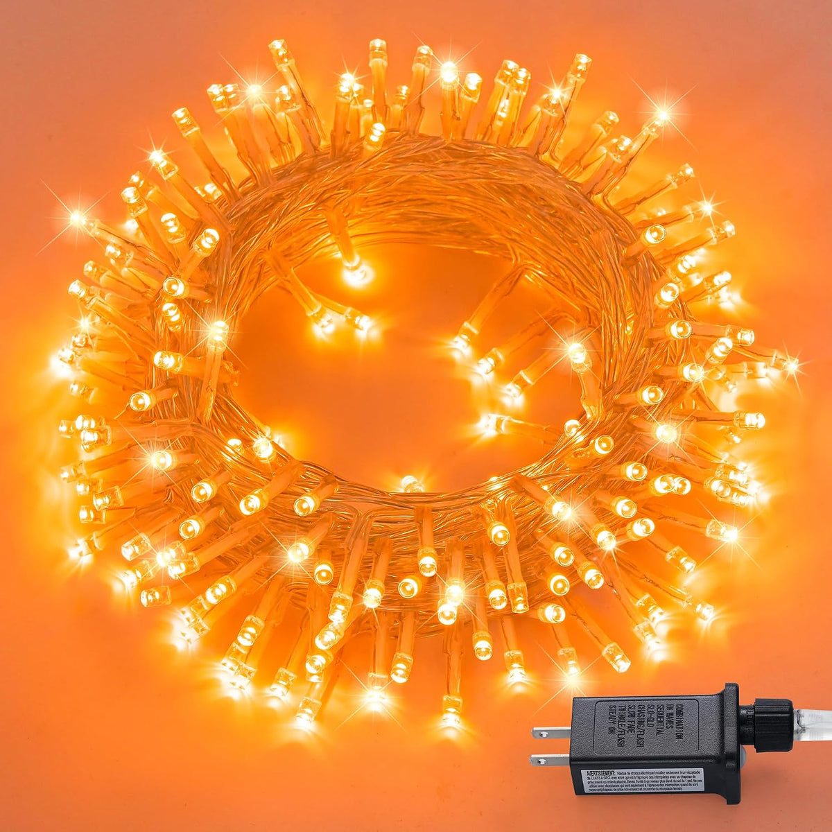 JMEXSUSS 300 LED Orange Lights for Halloween Indoor Outdoor Decor
