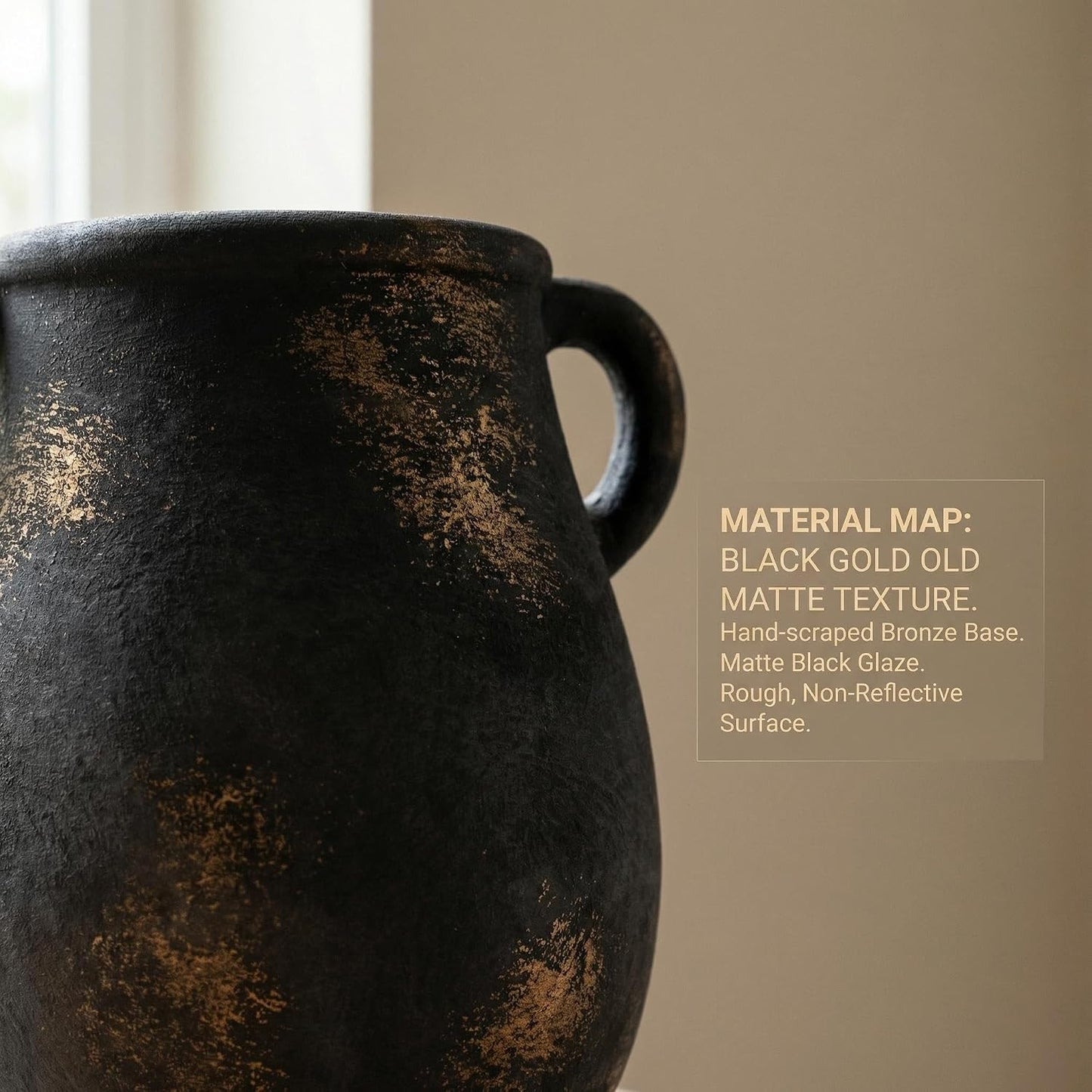 Rustic Farmhouse Vase / 002-bronze / 7.9 Inch