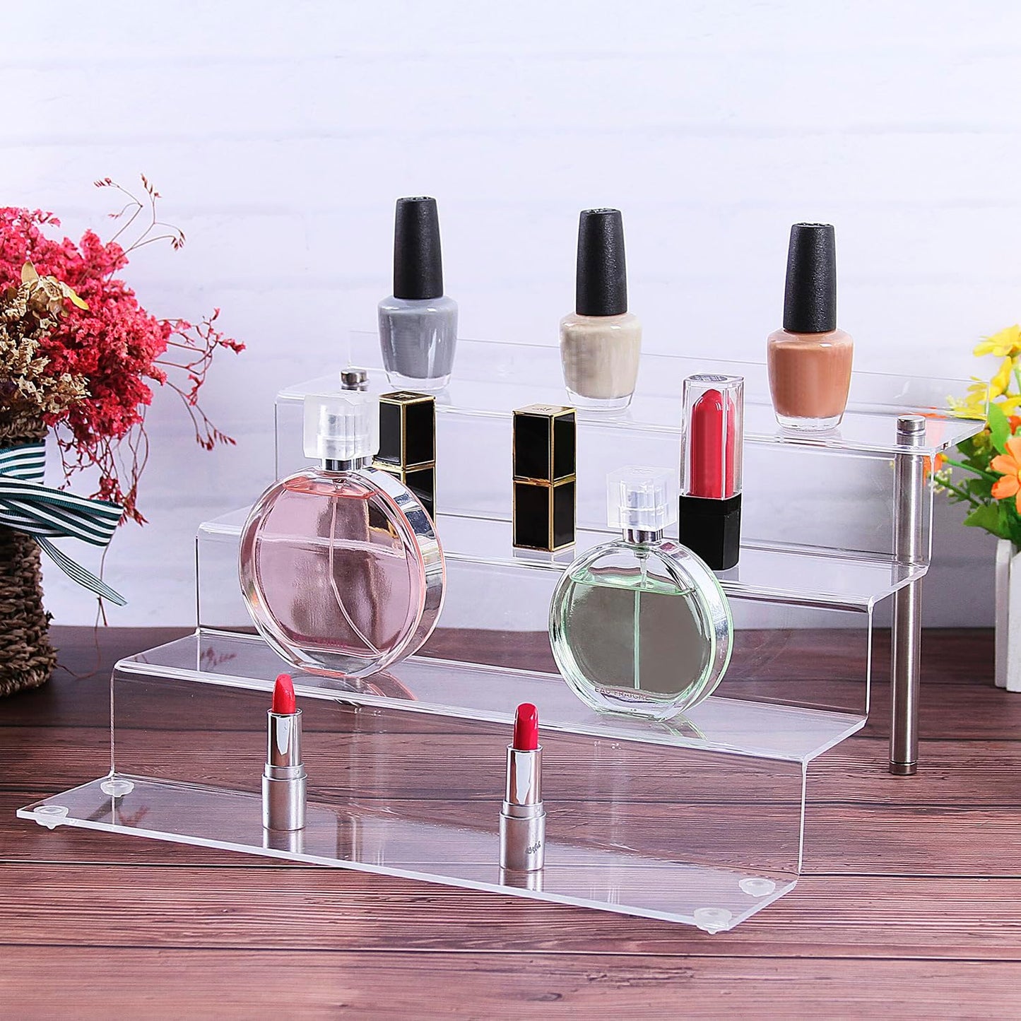 Acrylic Display Stand Riser Small Acrylic Decorator Stand Shelf for Figures Pops / 5 x 5 x 6 / Clear