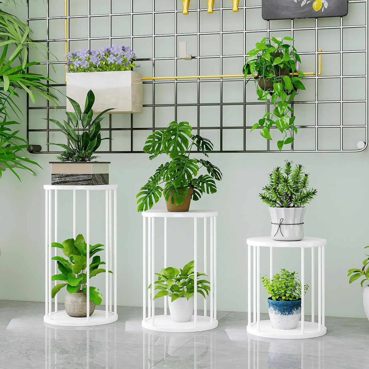 Plant Stand Indoor,small plant stool,Flower Pot Corner stand holder,Mid Century Heavy Duty Metal Tall Home Decor,Modern