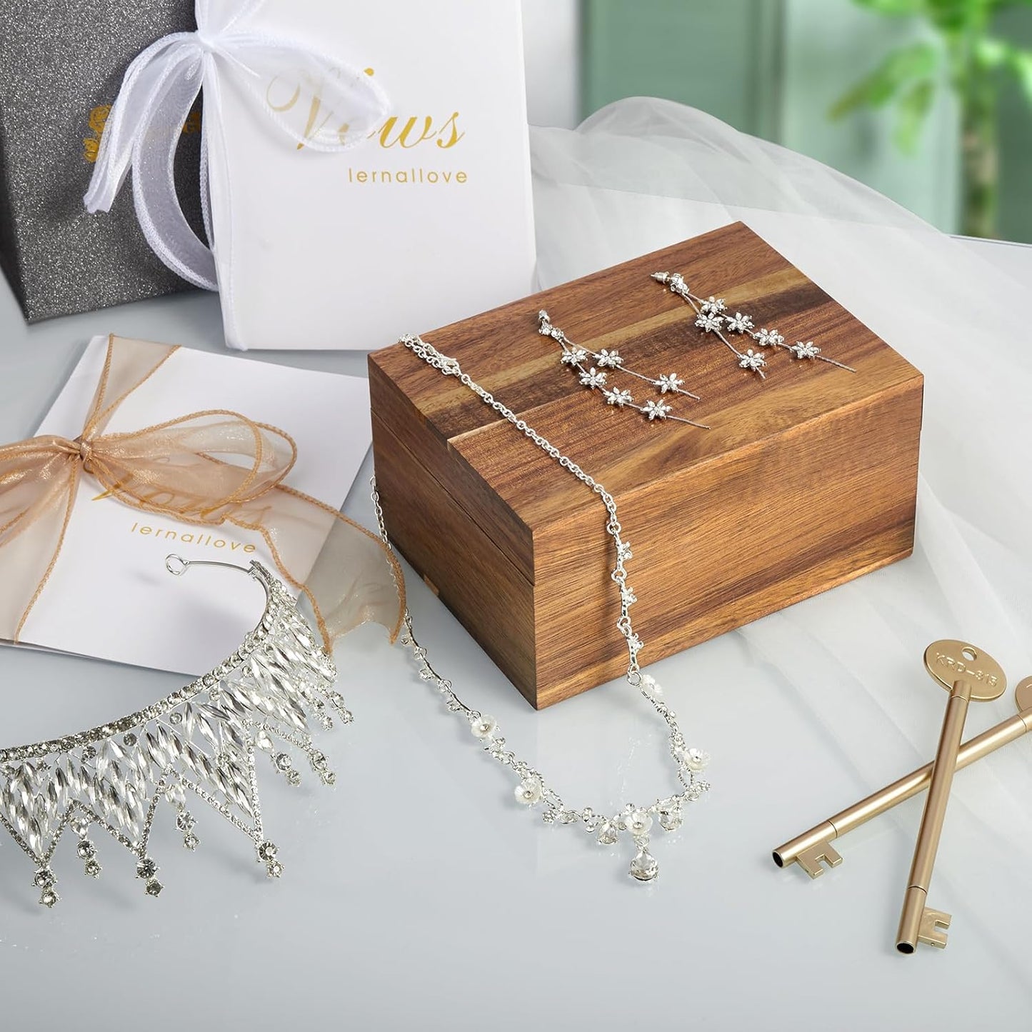 Wood Memory Box / Acacia / Small / 3 x 5