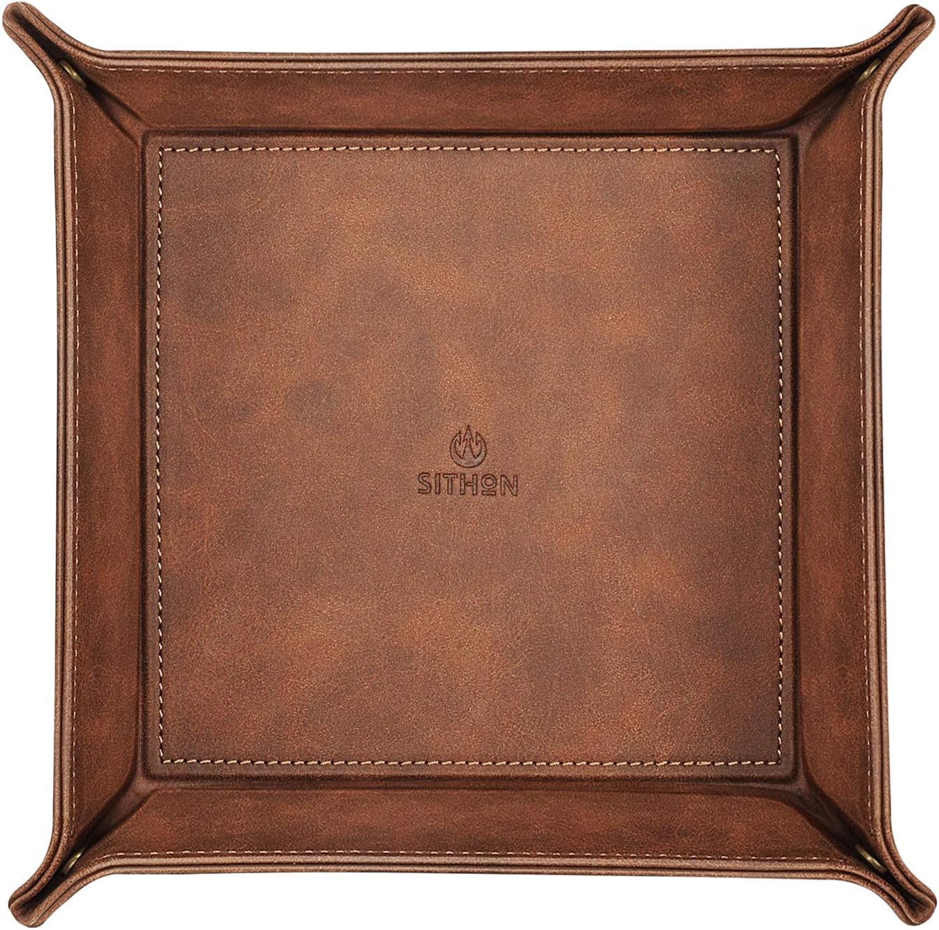 Valet Tray Desktop Storage Organizer / Brown
