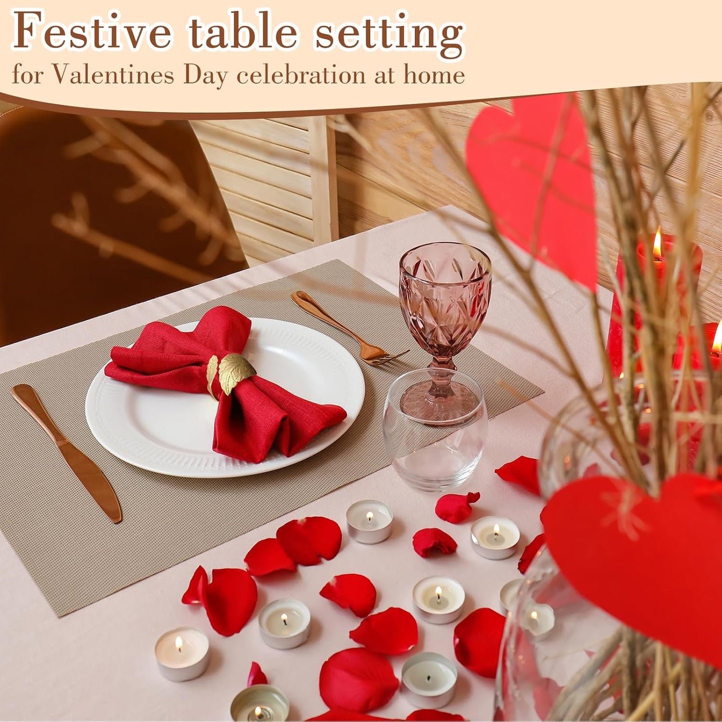 100 Pcs Gold Napkin Rings, Metal Leaf Shaped Holders for Wedding | Shiny Leaf Design, For Celebrations Receptions