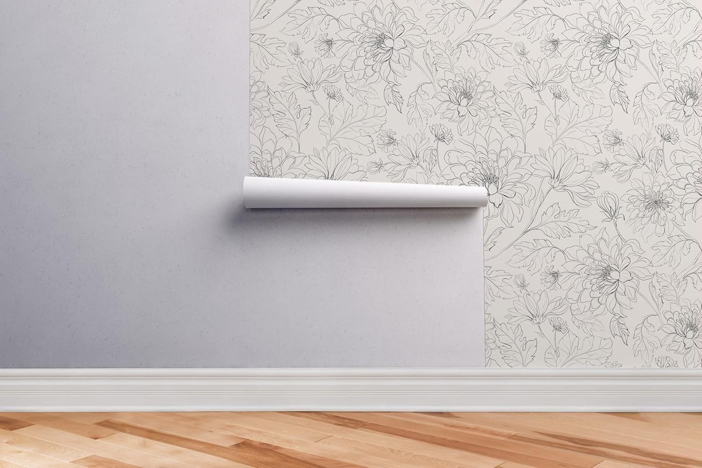 Peel and Stick Wallpaper Roll Design in Vinyl Sticker Paper / Impossible 2 Forget / 17.5 x 216