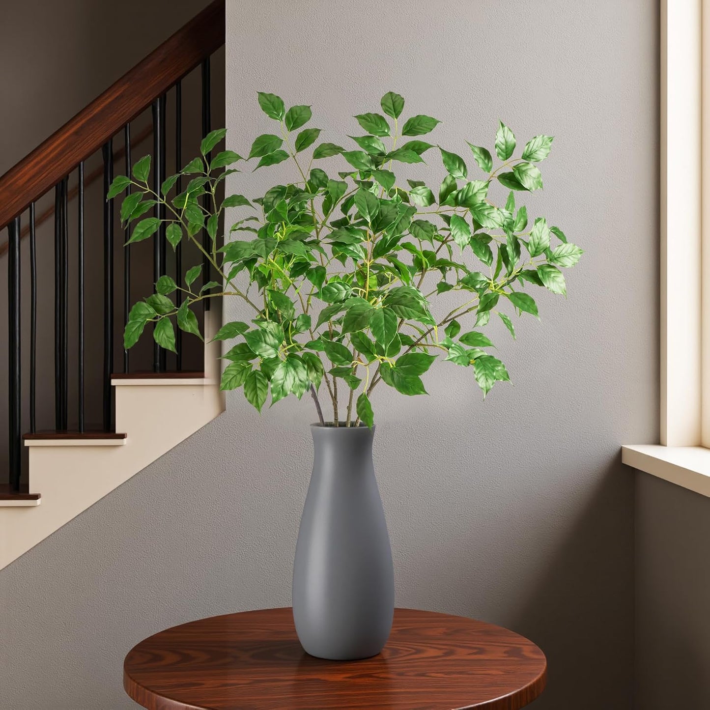 Fake Plants Faux Eucalyptus Stems Artificial Greenery Stems / Green-rsy4 / 31.5 Inch / Set of 4