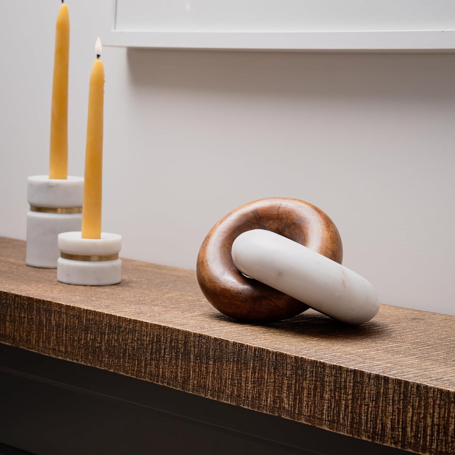 Marble and Wood Knot Decor