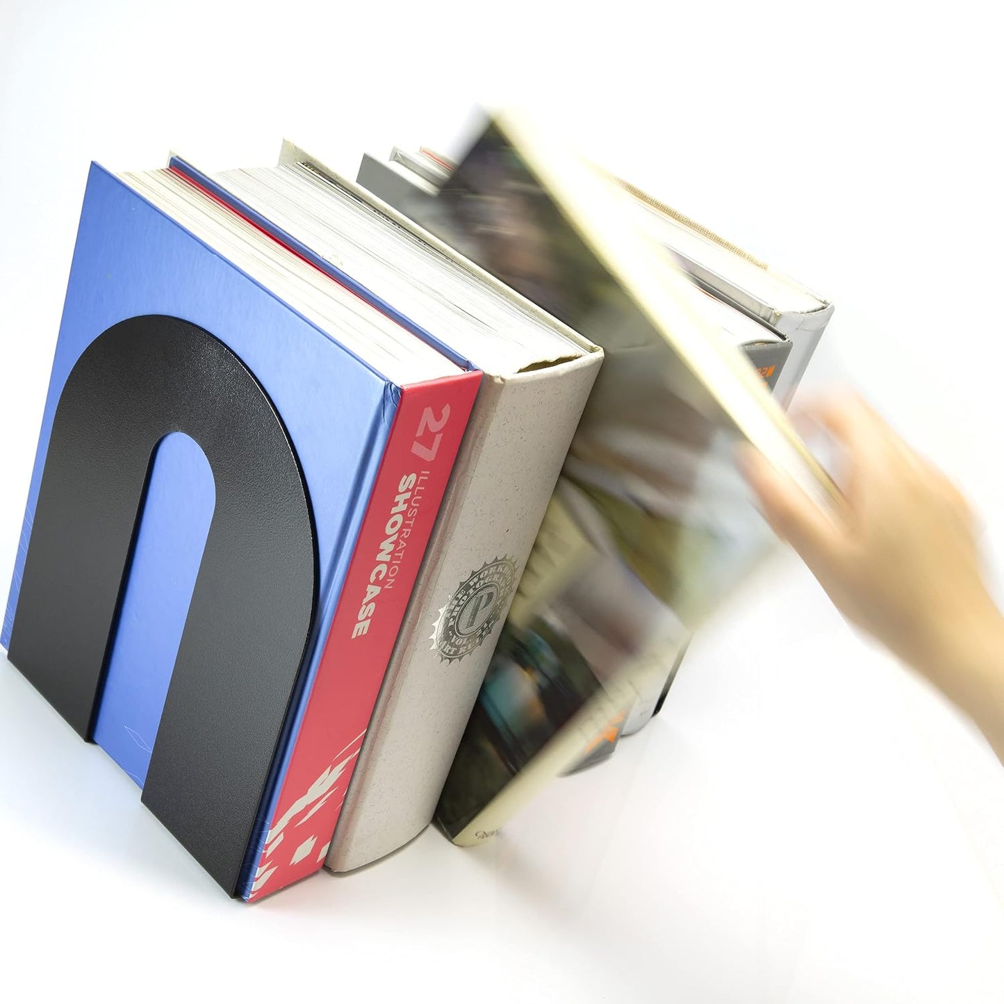 Metal Book Supports / Letter / Black / Set of 2