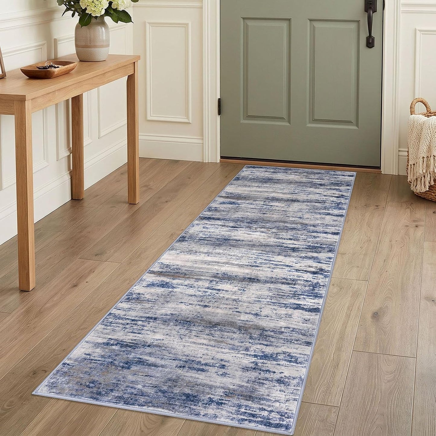 Ophanie Runner Rug for Hallway,2.5x12 Washable Non-Slip Fluffy Soft Bedside Rugs,Bedroom Living Room Shaggy Carpet for