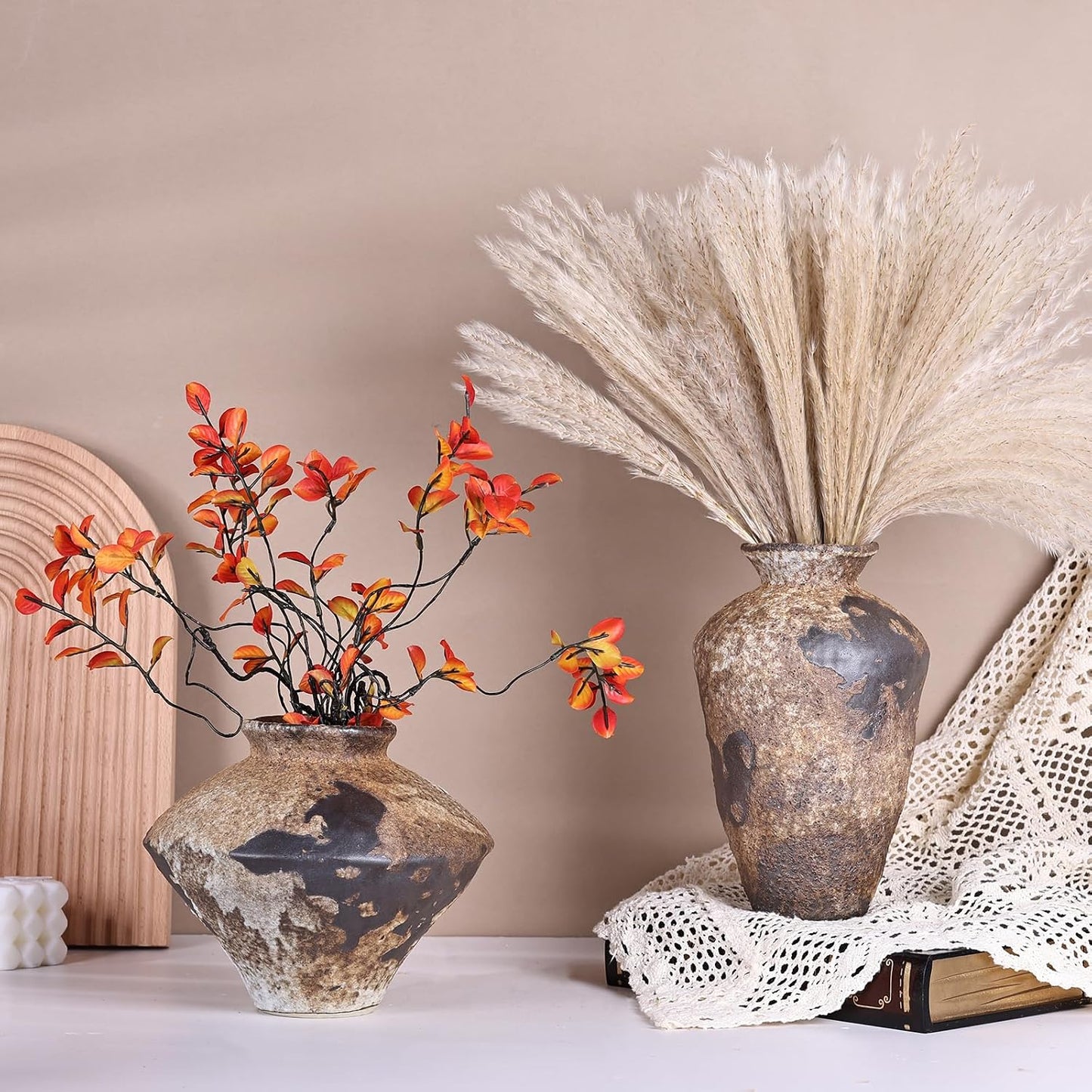 Stone Vase for Rustic Home Decor / Small