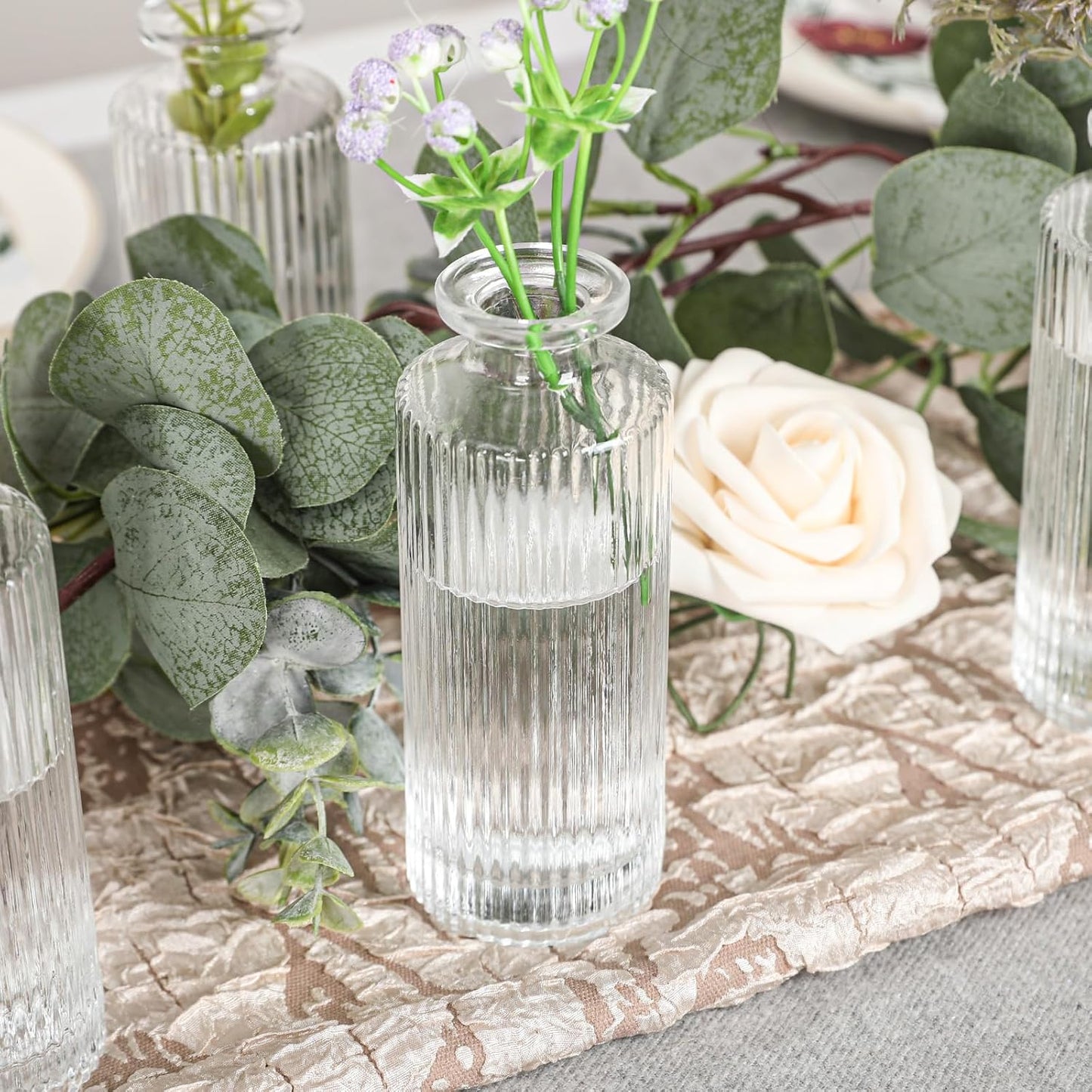 Glass Bud Vases / Clear / Set of 20