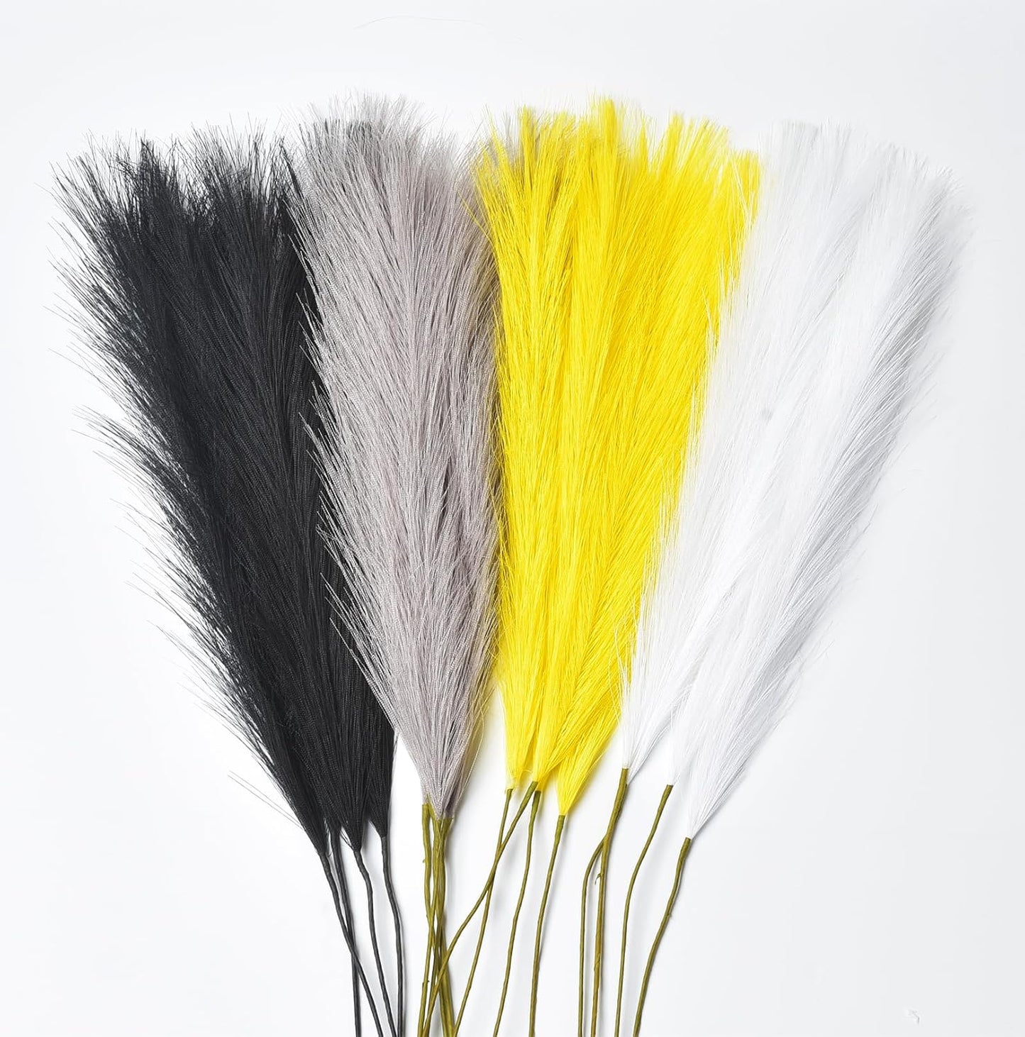 Faux Pampas Grass Bouquets Artificial Pampas Fake Pampas Flower / Yellow / 23 Inch / Set of 16