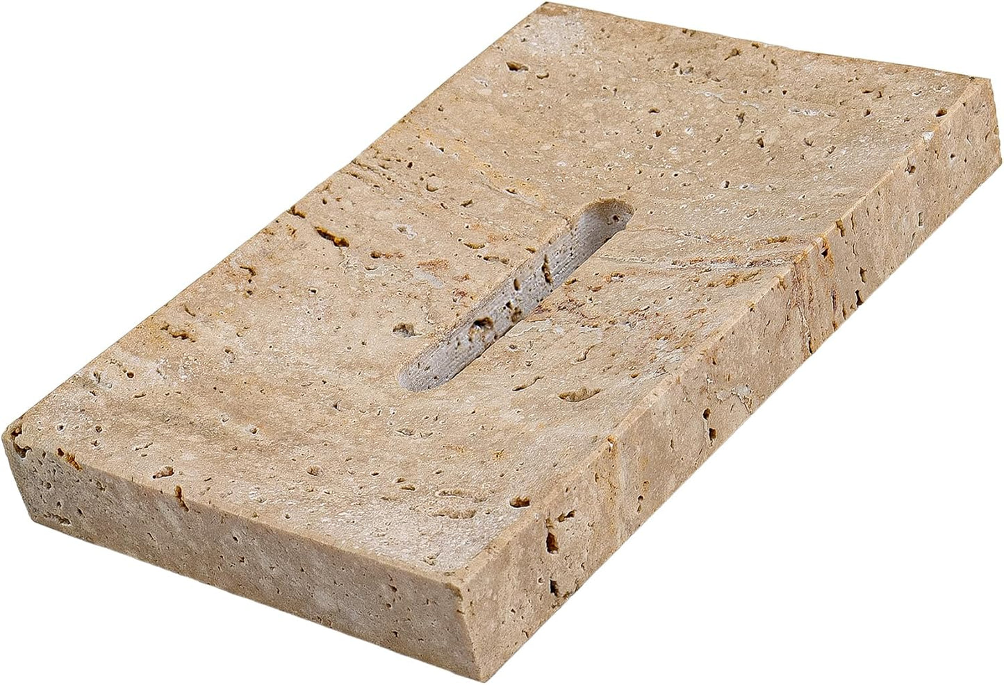 Beige Brown Stone Soap Holder for Shower / Natural