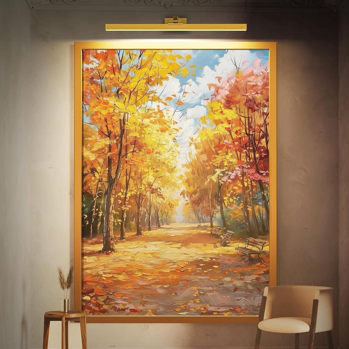 Picture Lights for Wall, Battery Operated Picture Light 24in Gallery Light for Paintings CCT Dimmable Recharging