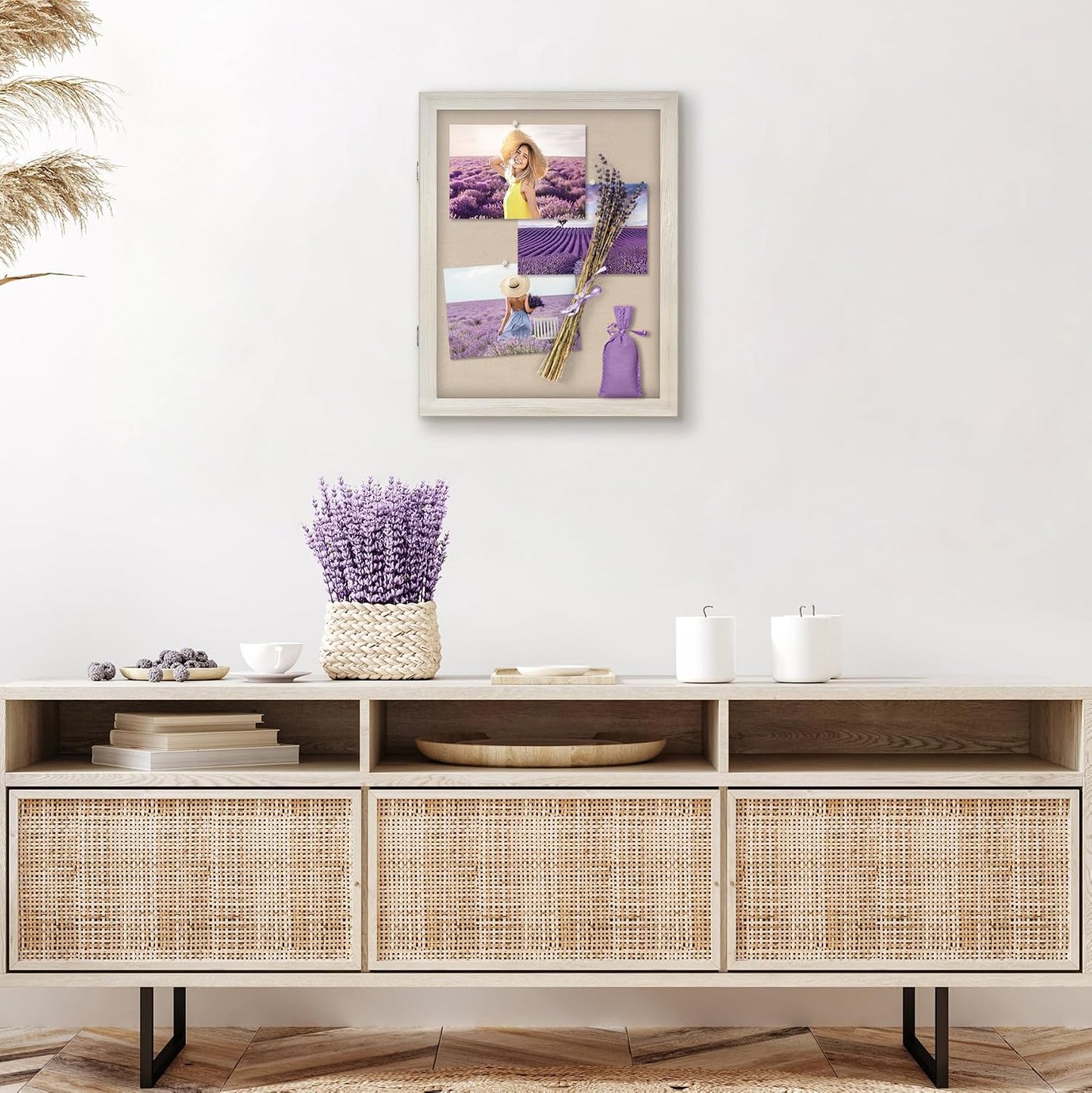 Americanflat 11x14 Shadow Box Frame - Engineered Wood - Grey Wood | Shatter-resistant glass, 1.4 inch interior depth