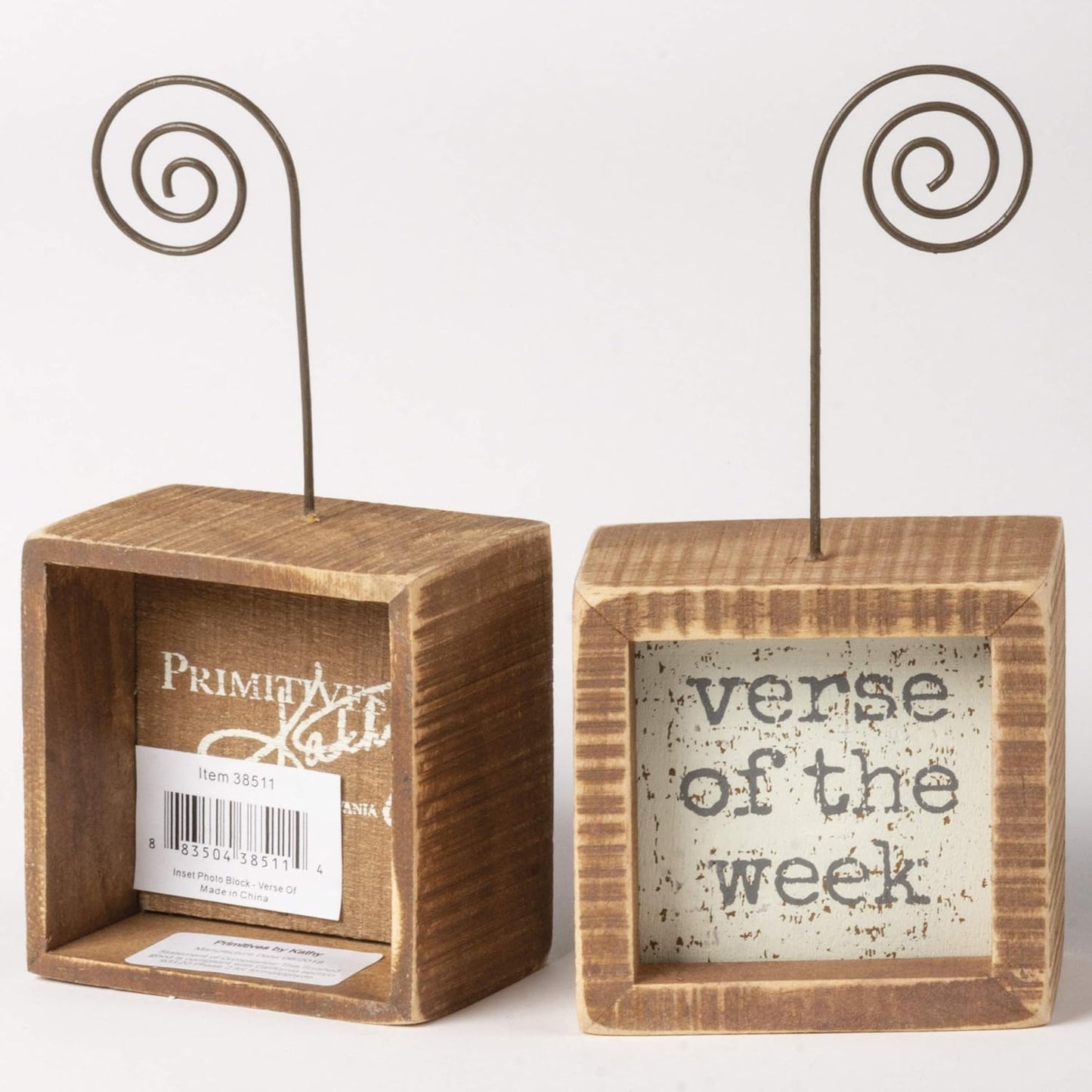 Wooden Inset Photo Holder Block / 3 x 3