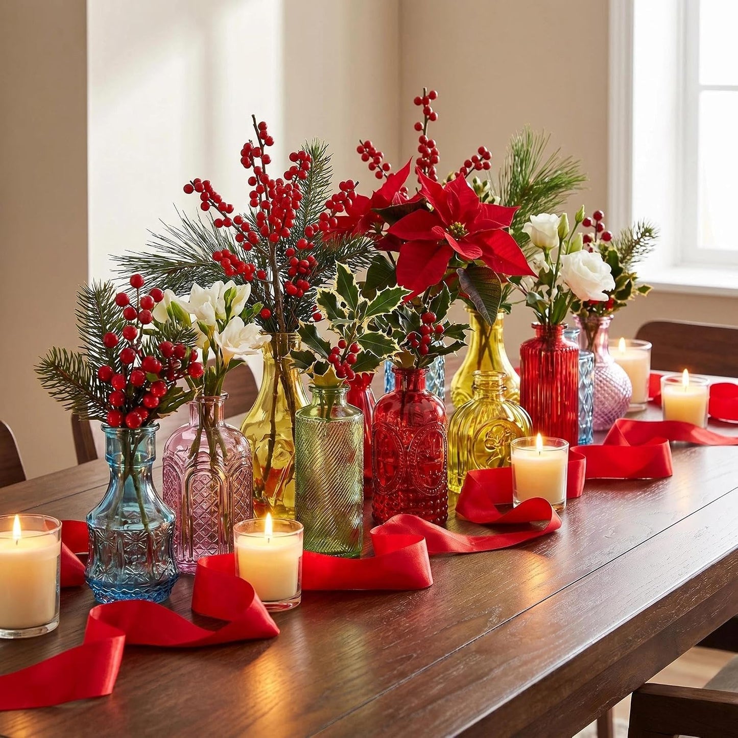 Bud Vases for Flowers / Colorful / Set of 24