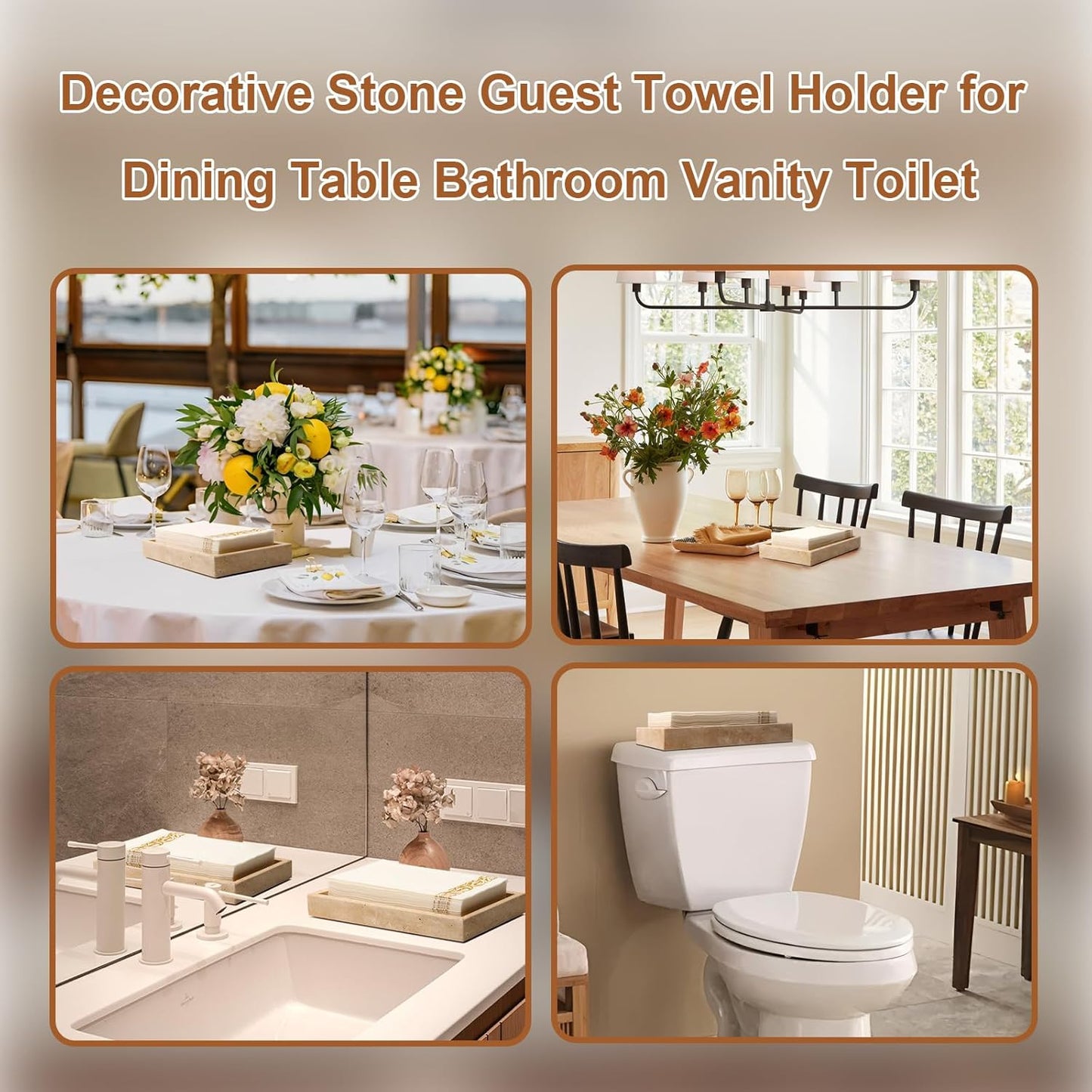 Stone Napkin Holder / 9.7 x 5.5 / Natural