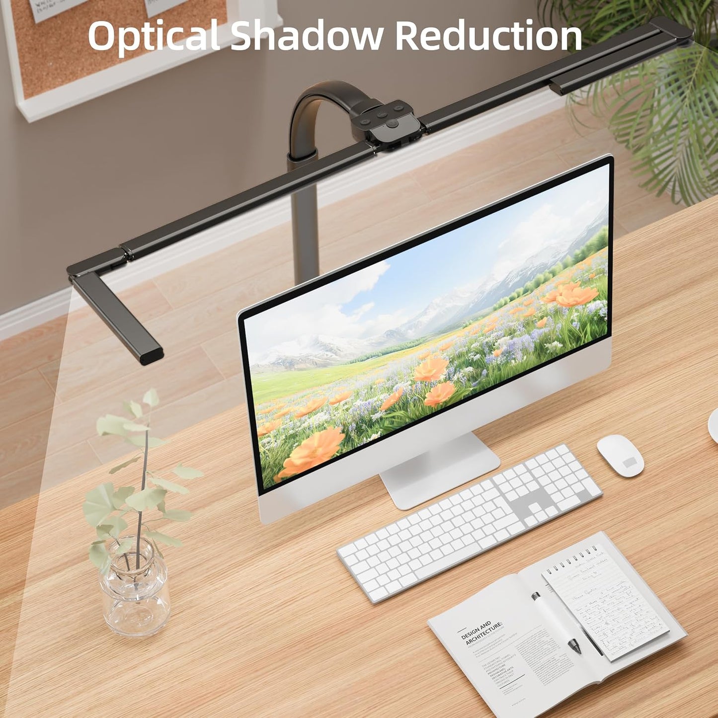 LED Desk Lamp with Clamp, Eye-Carying Desk Light with Remote,Adjustable Flexible Gooseneck,1800LM Ultra Bright Table