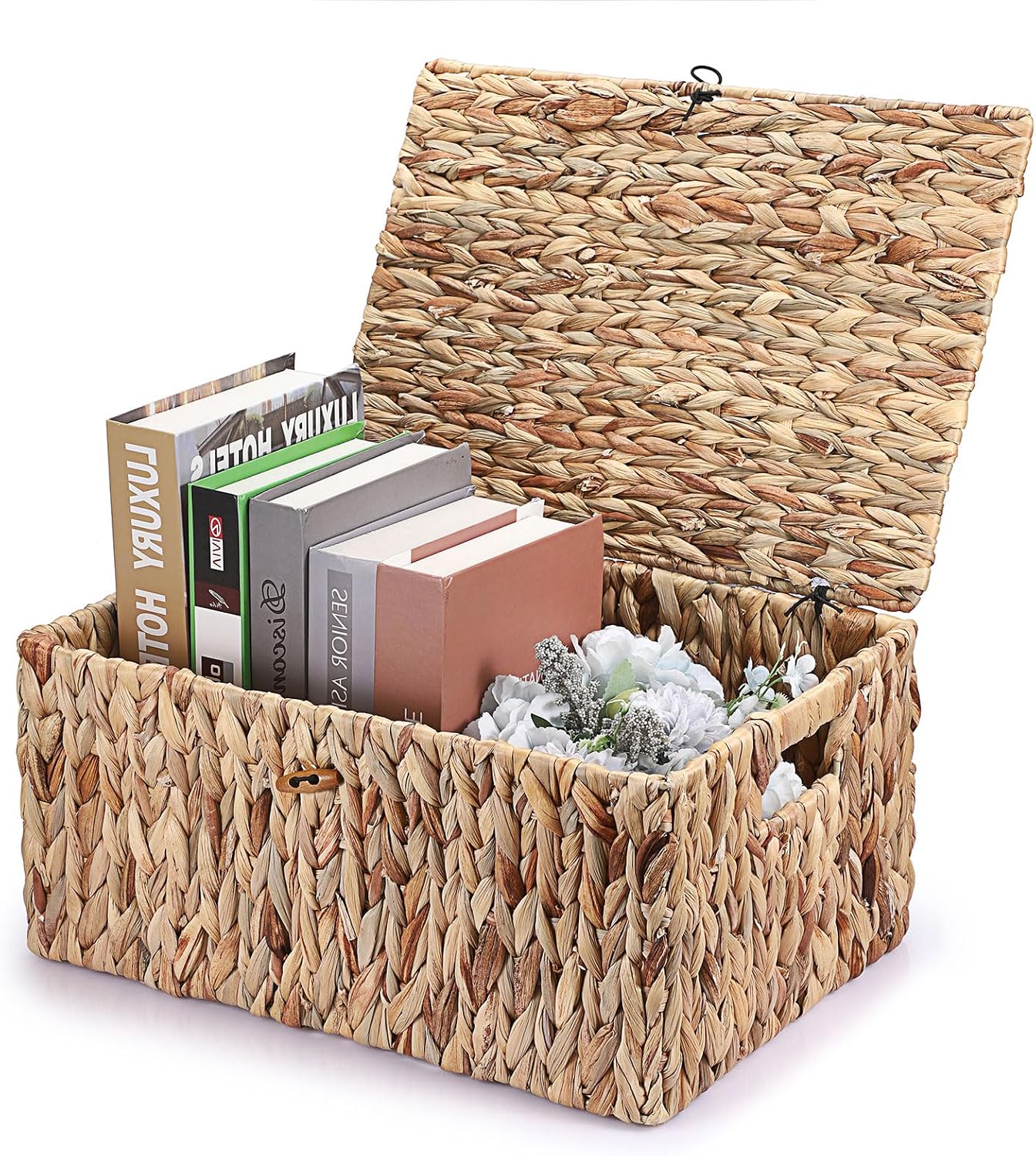 Wicker Storage Basket Bins / 15.7 x 11 x 7.4 / Large / Natural Color