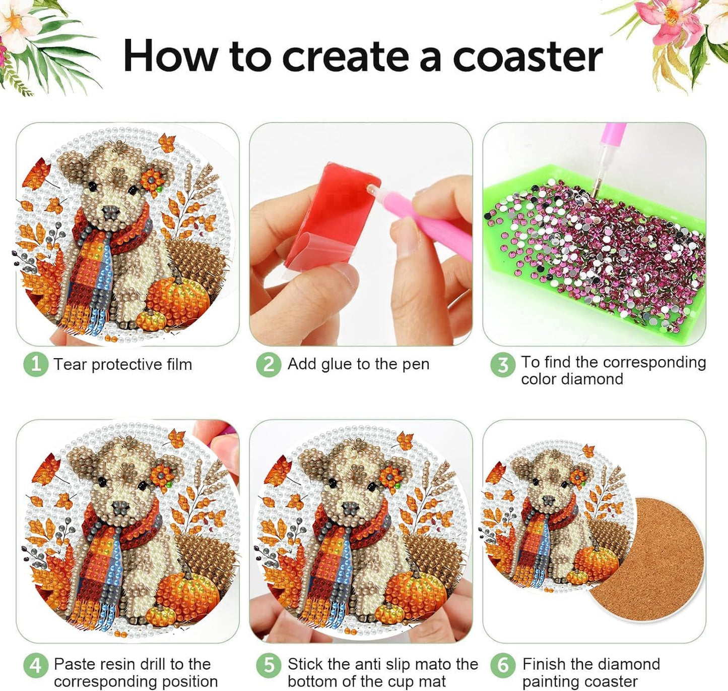 Holder Cork Pads / Fall Cow / Set of 8