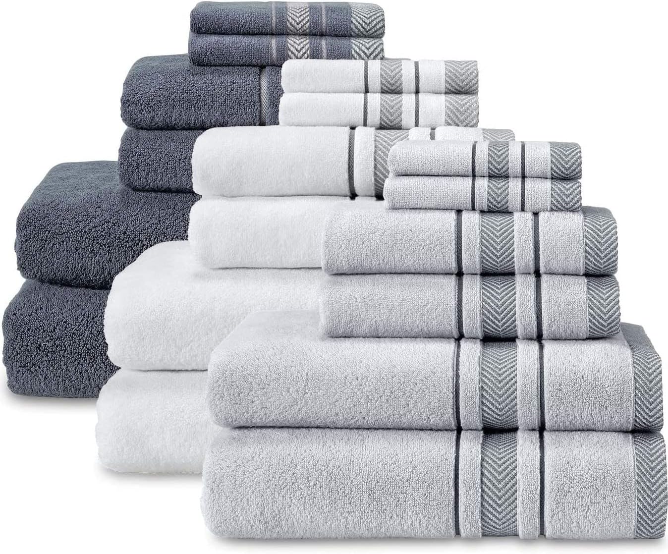 Bath Towels Set for Bathroom – Luxury 6-Piece Cotton Towels, Soft Absorbent & Quick Dry, 600 GSM Bath Towels for