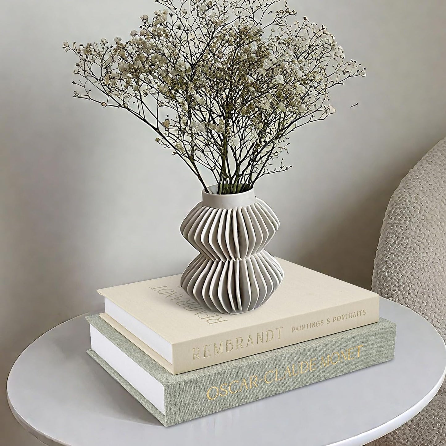 Fake/Faux Books / Green-beige / Set of 2
