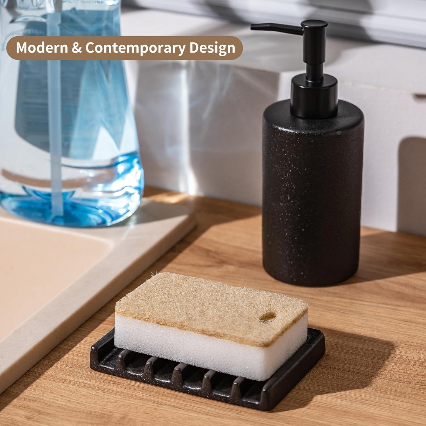 Bar and Shower Soap Holder Sponge Holder Soap Tray / Brown