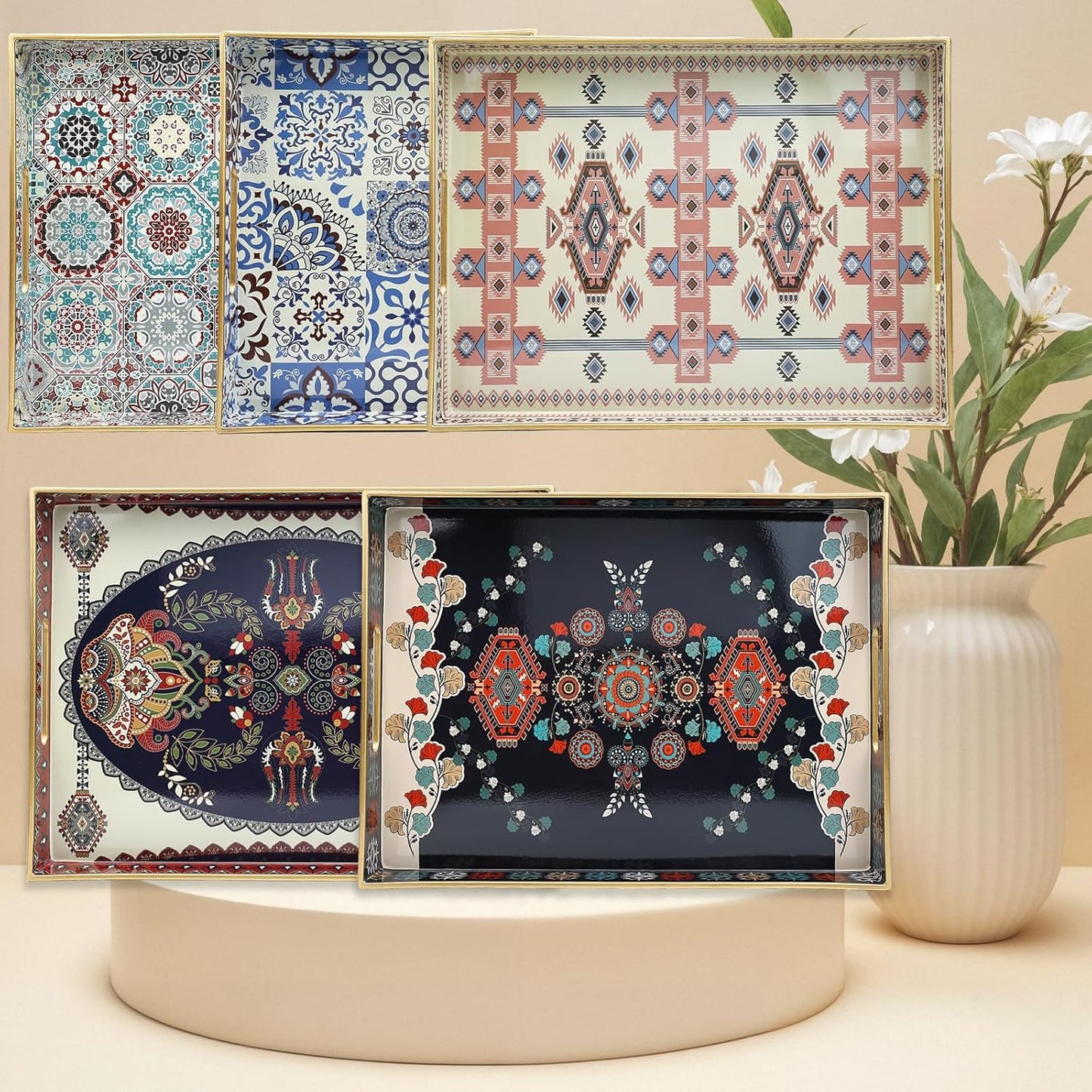Serving Tray / Plastic Decorative Tray / Multi M