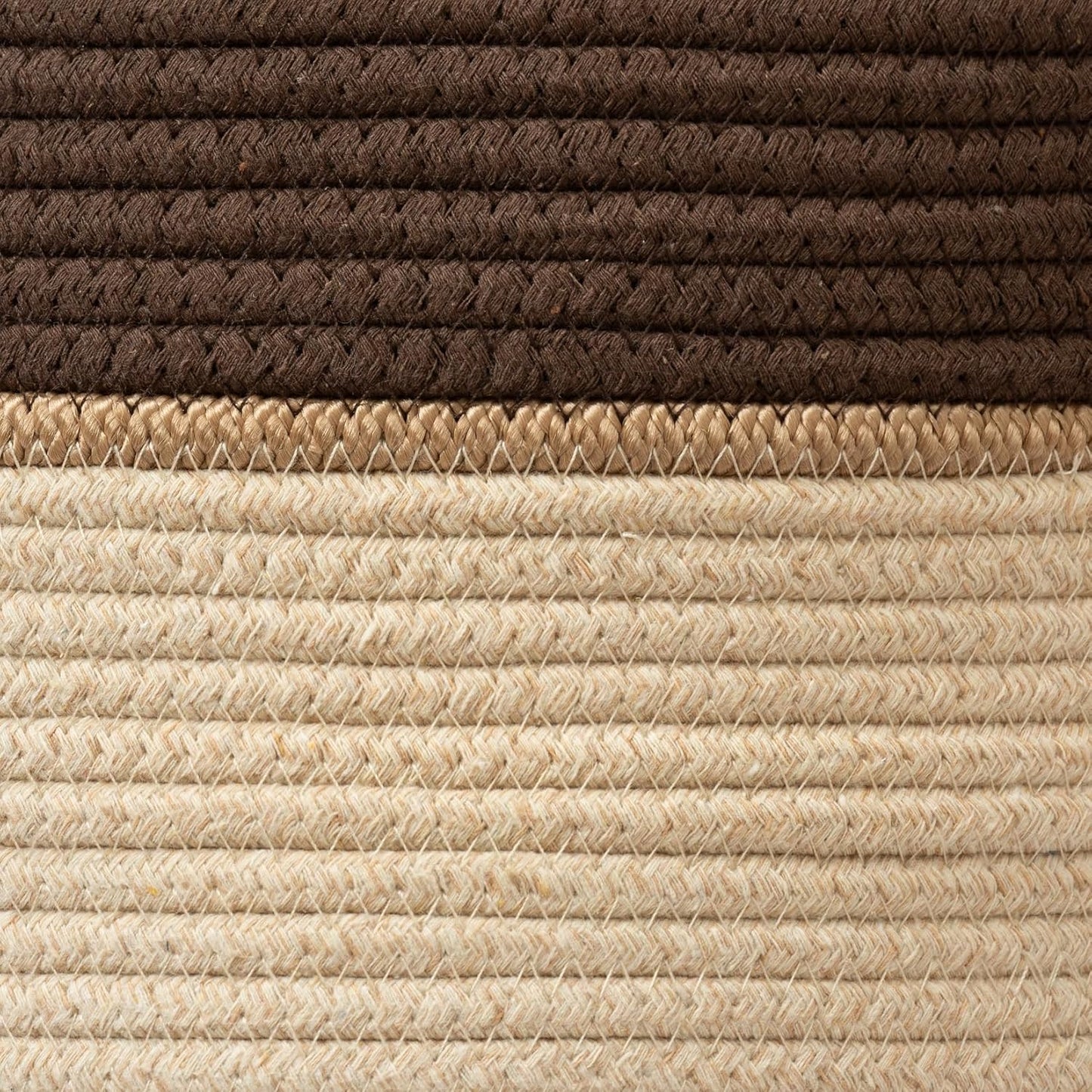 Woven Basket Rope Storage Baskets / Oatmeal / M
