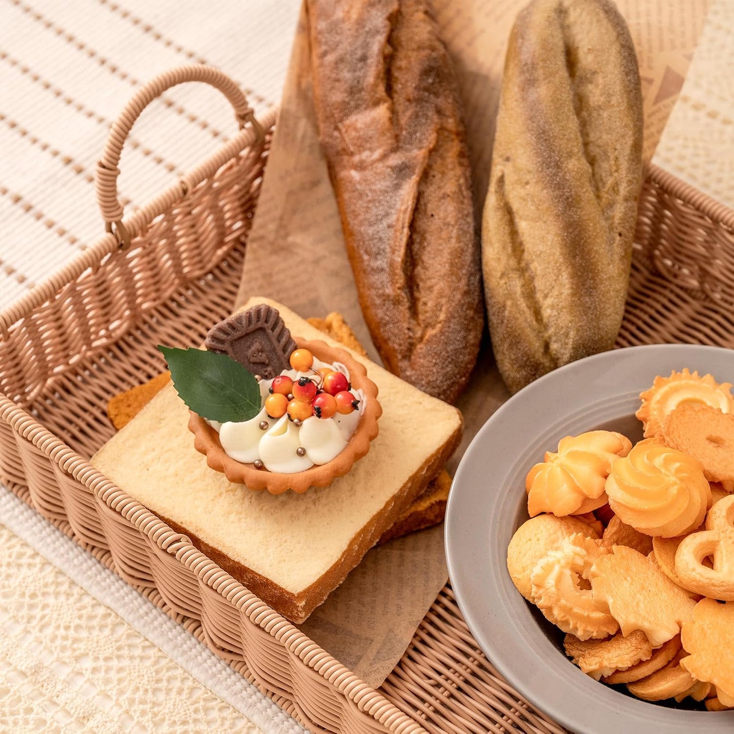 Wicker Serving Trays / Nude Color