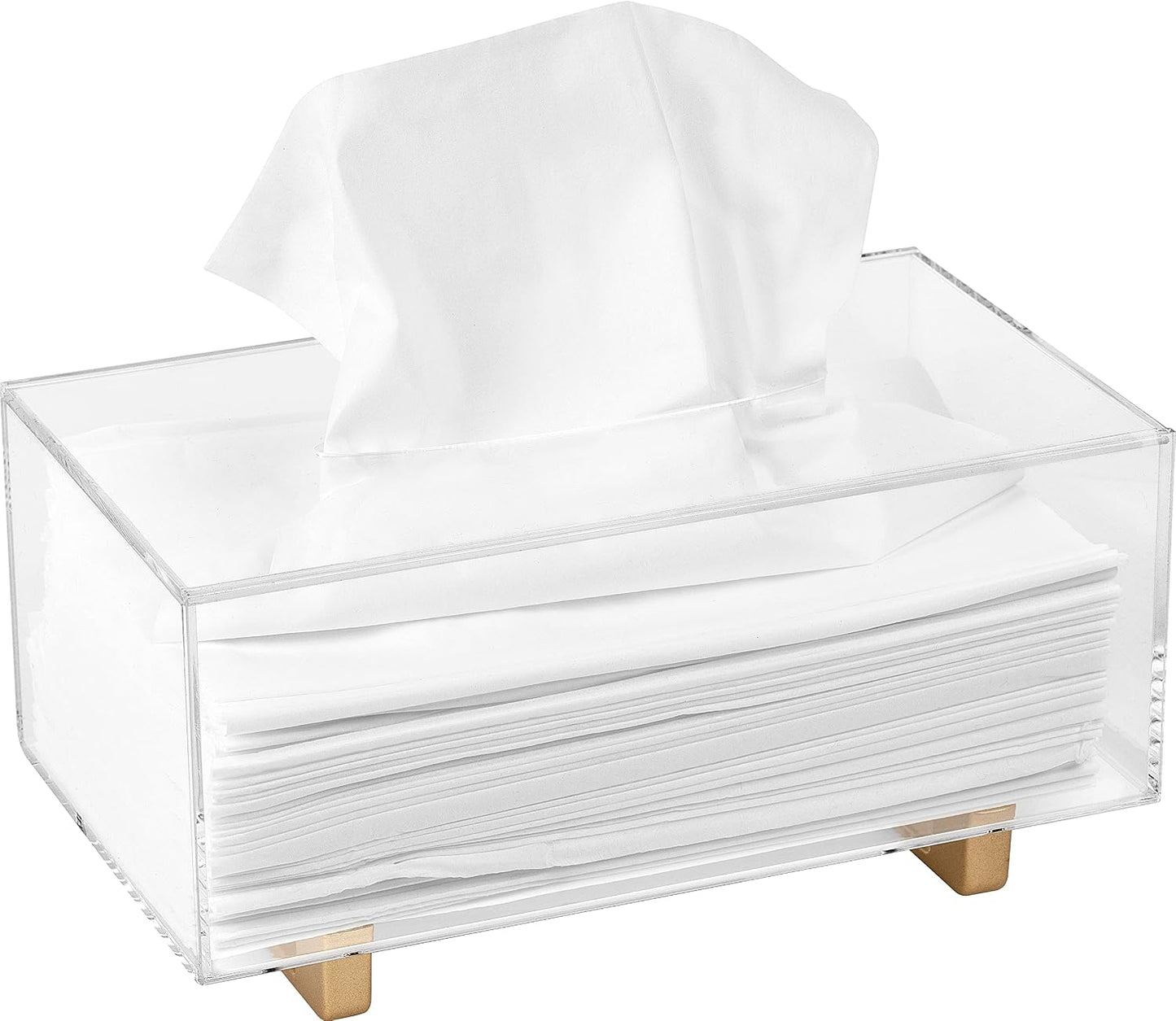 Thick Acrylic Tissue Box Holder Rectangular Tissue Box Dispenser / Rectangle / Clear
