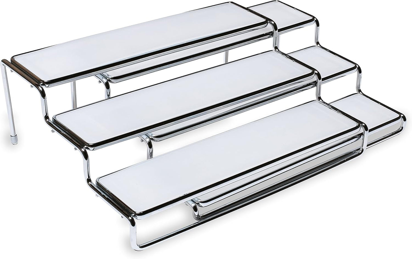 Deco Brothers Spice Rack 3 Tier Expandable Shelf Organizer, Chrome