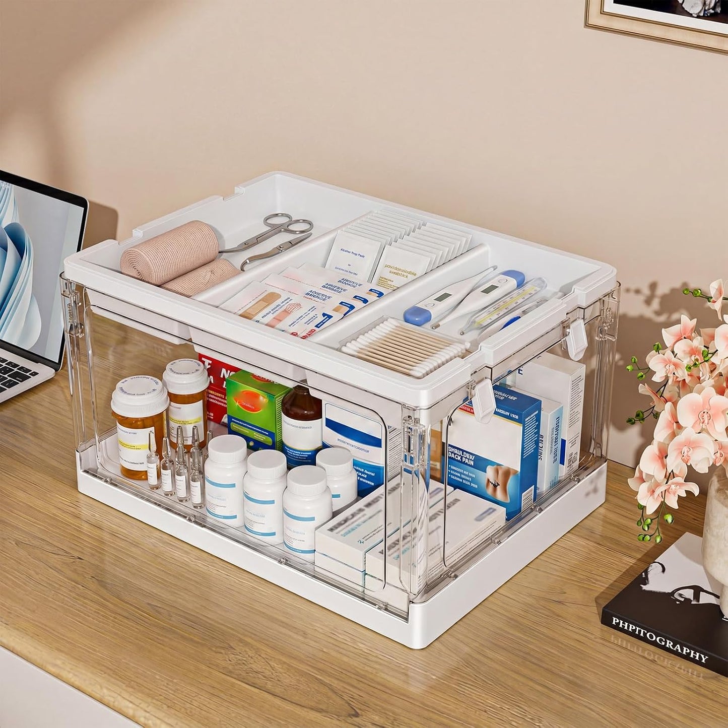 Trays / Art Supply Organizer and Storage / Clear