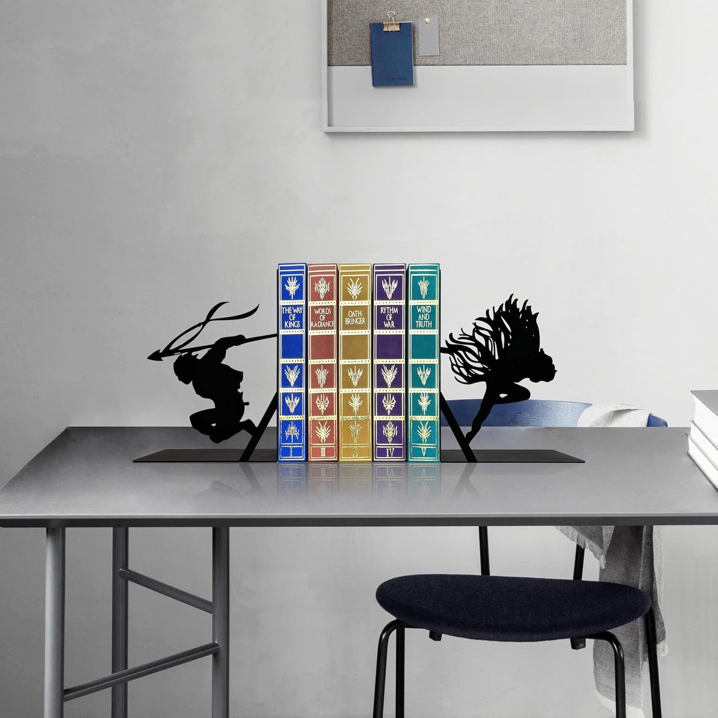 Vin & Kaladin-Inspired Metal Bookends